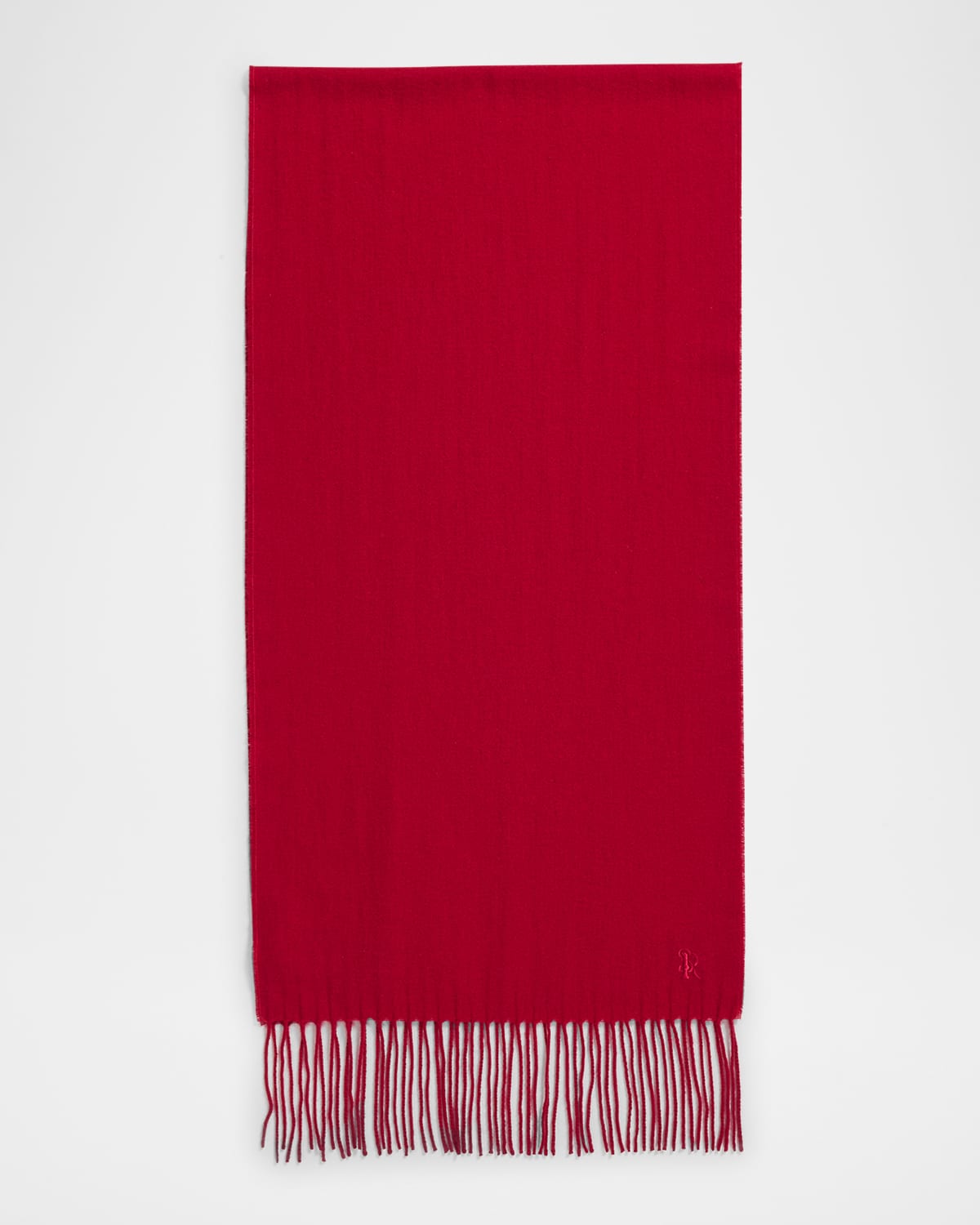 Stefano Ricci Men's Cashmere Embroidered Monogram Scarf In Merlot Red