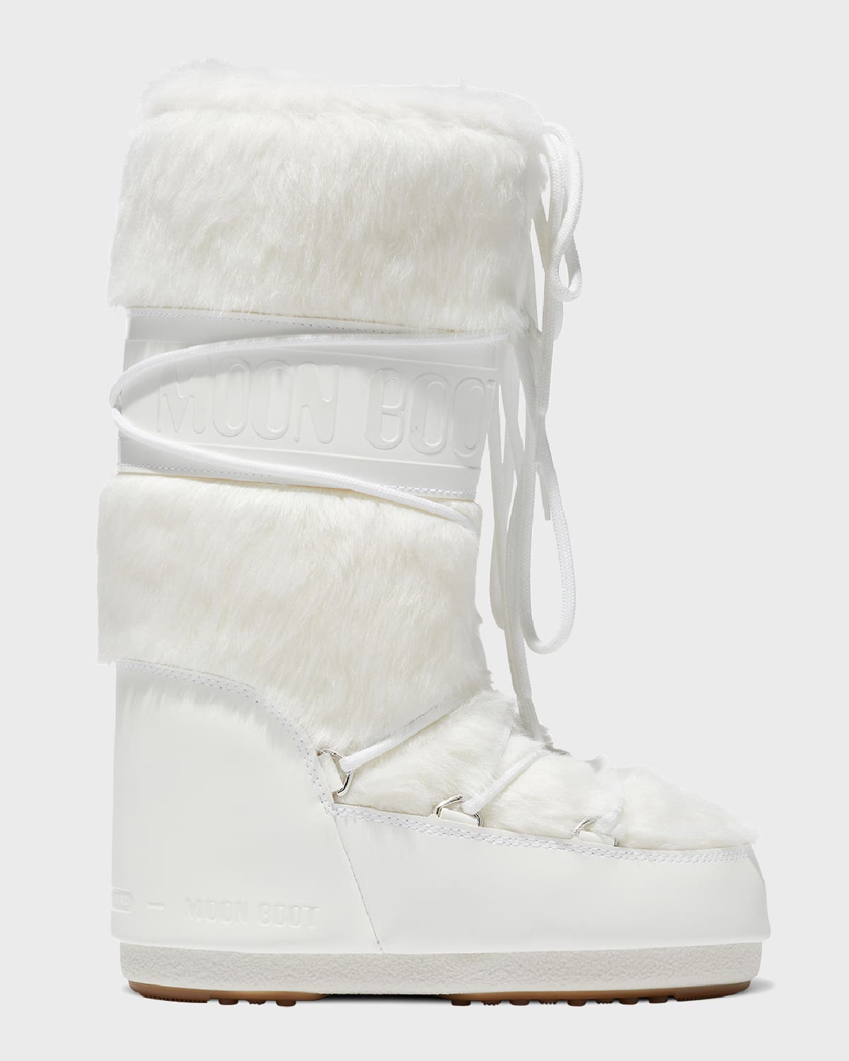 Classic Faux Fur Lace-Up Snow Boots
