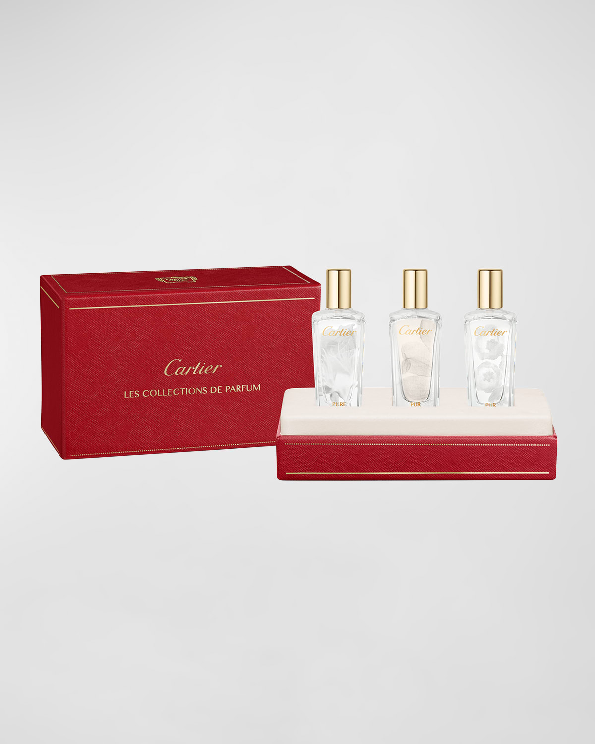 Shop Cartier Set Epures De Parfum Pure Rose, Pur Magnolia, Pur Muguet 3x0.5