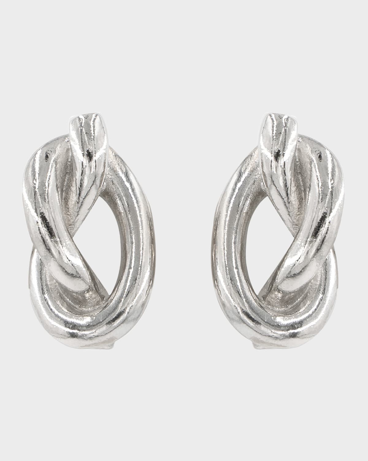 Ben-amun Silver Clip-on Knot Earrings