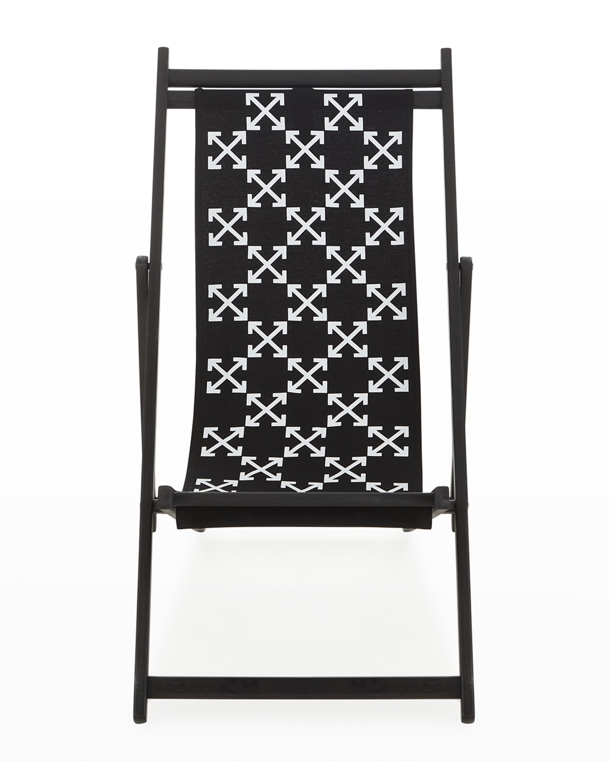 Off-white Arrows Deck Chair In Black