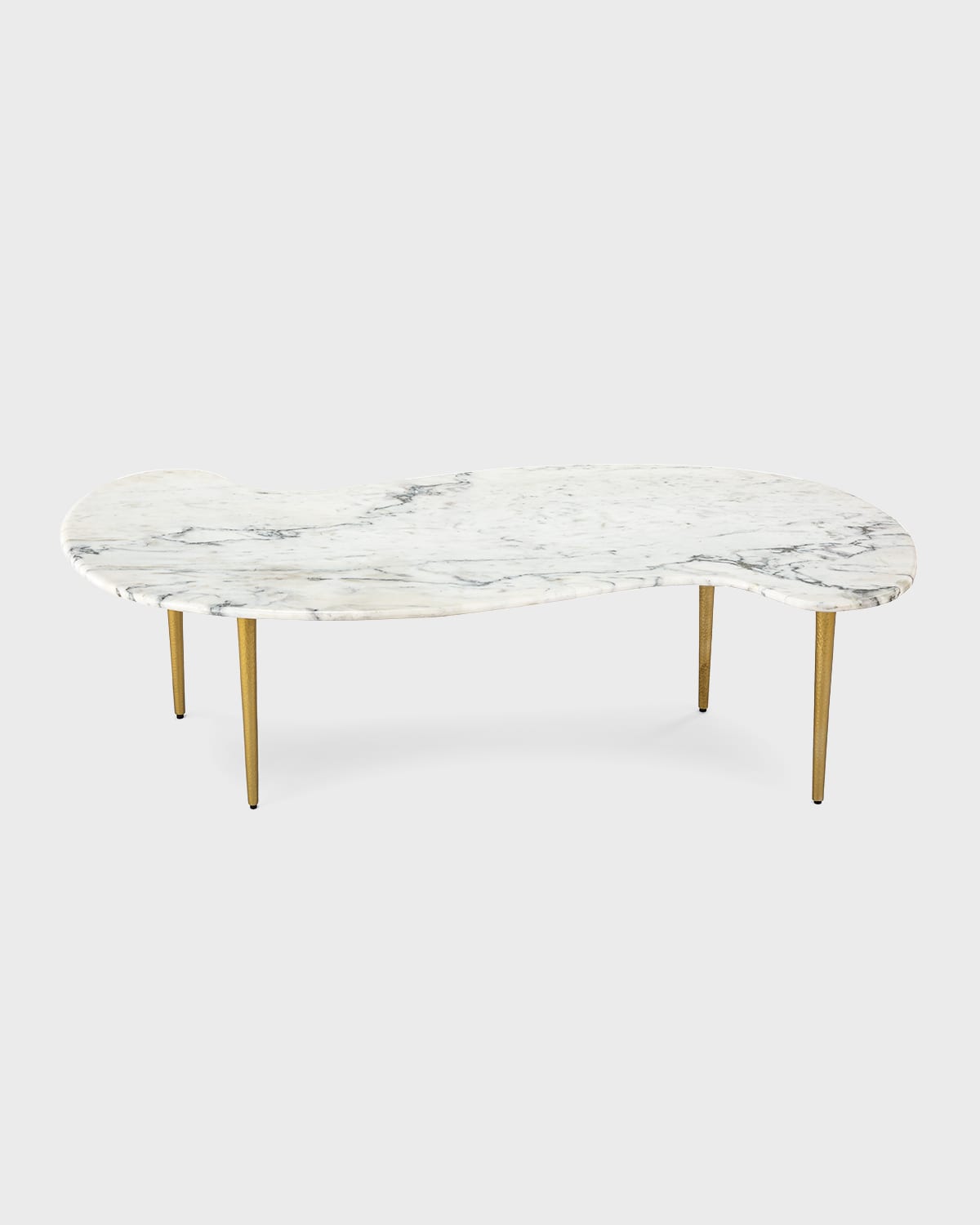 Shop Regina Andrew Jagger Marble Cocktail Table In White /brass