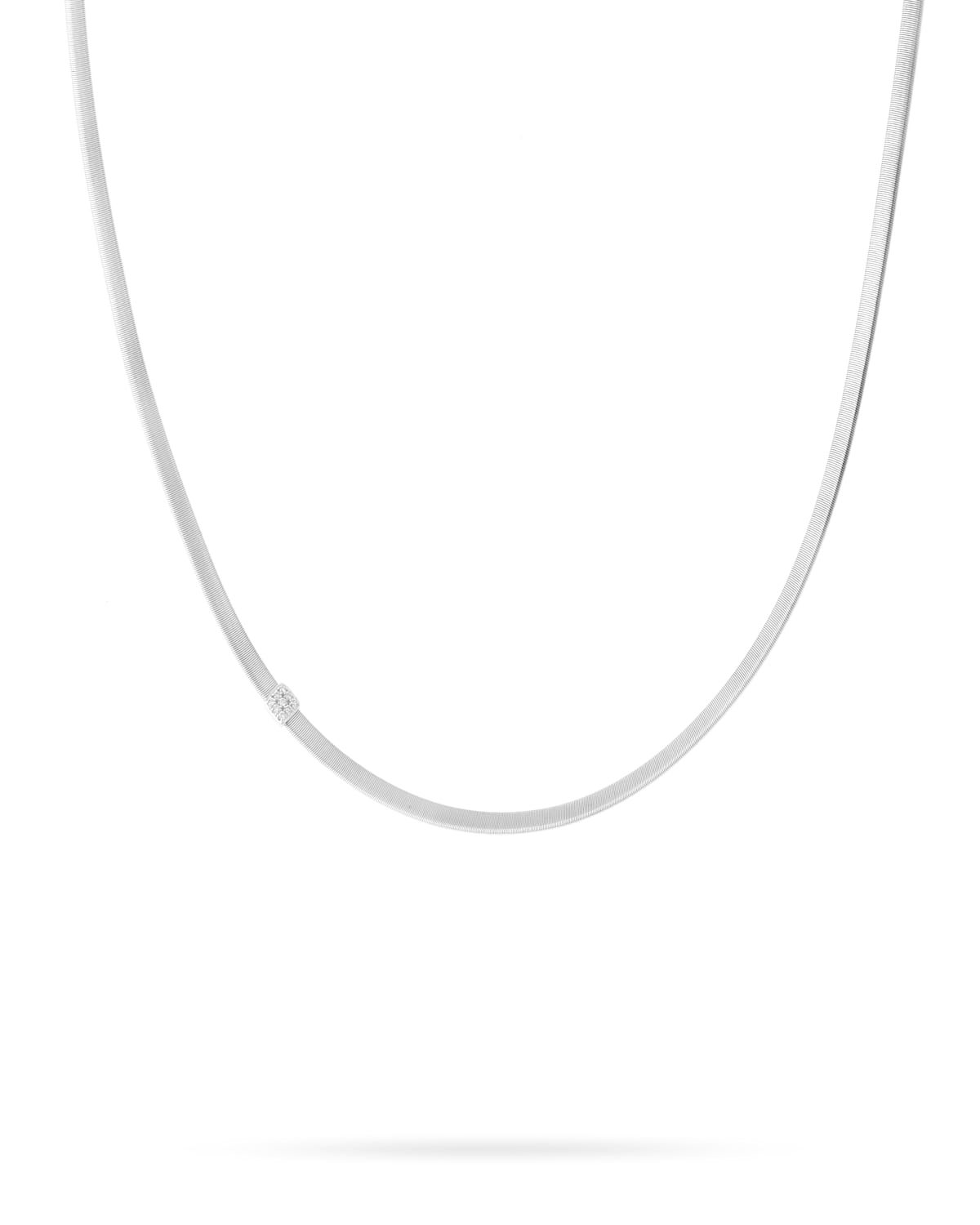 Masai 18K Gold Necklace with Diamond Stations