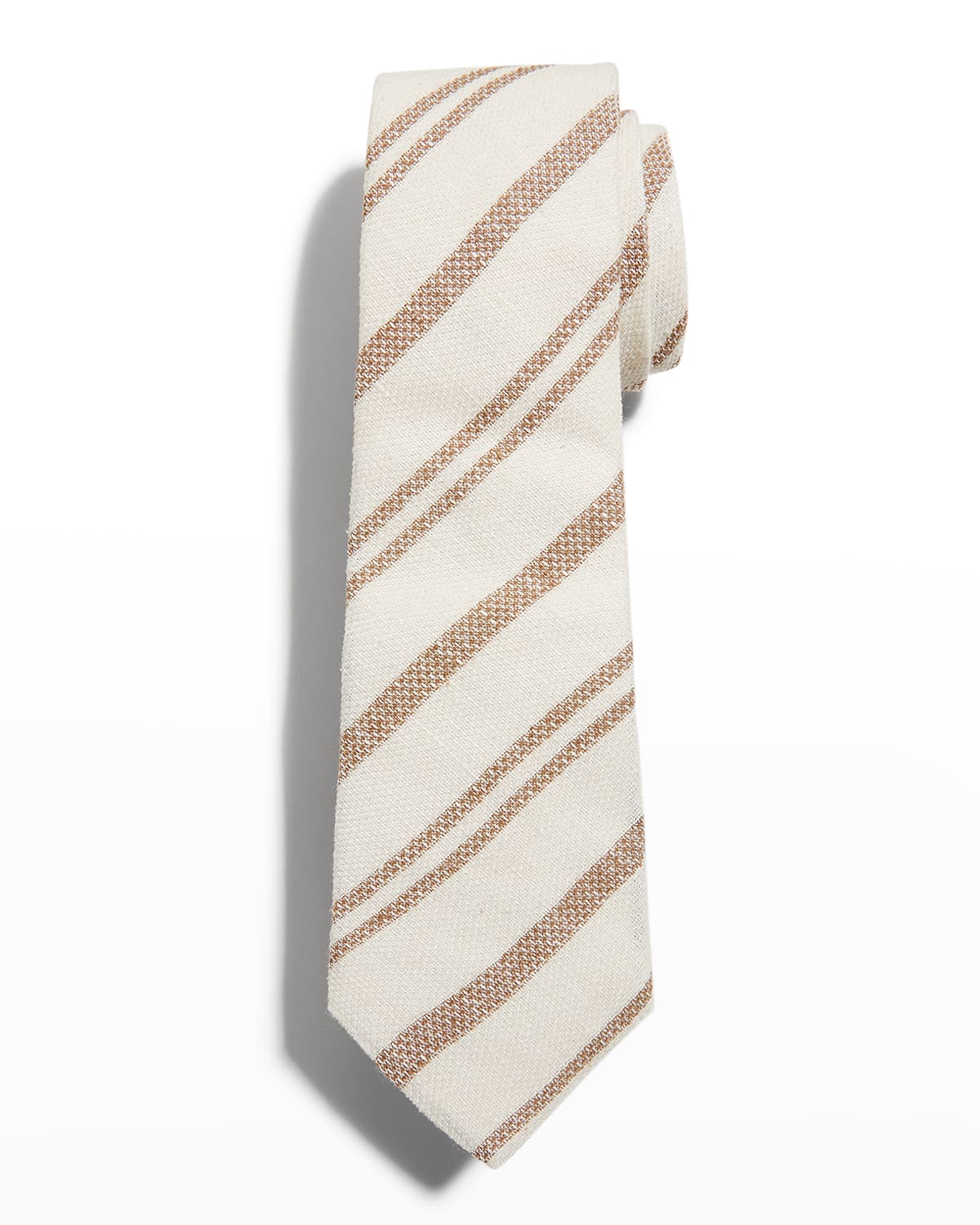 Men's Silk-Linen Stripe Tie