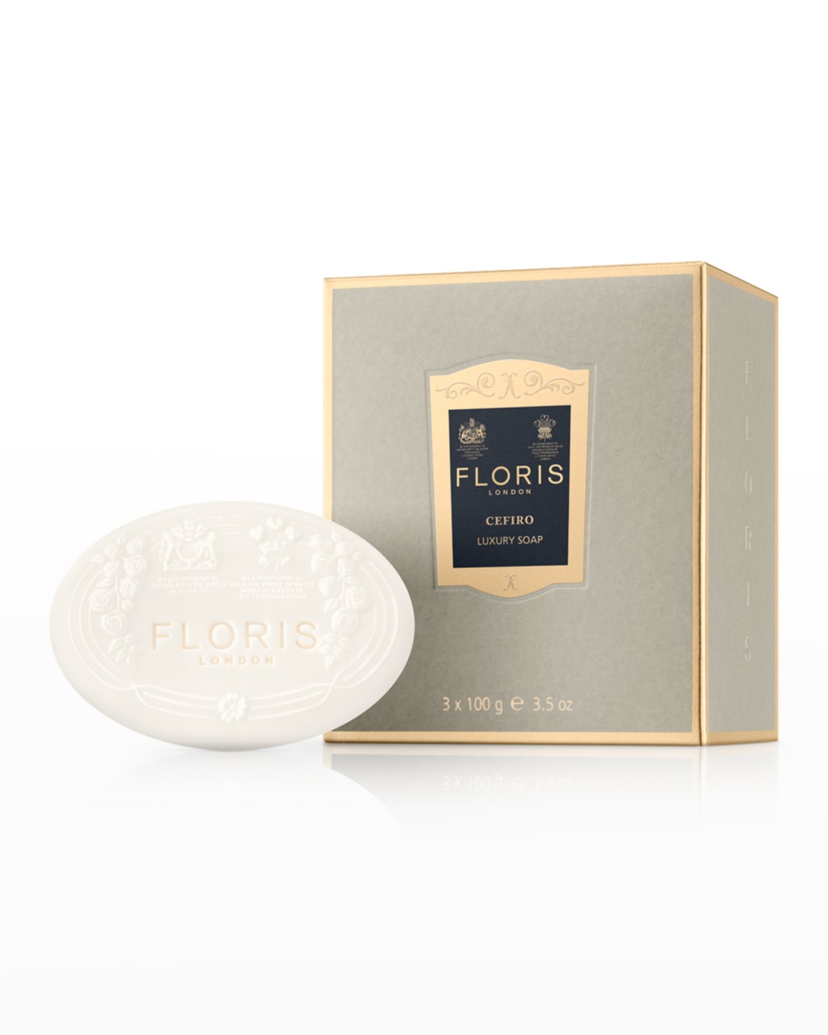 Floris London Cefiro Luxury Soap, 3 x 3.5 oz.