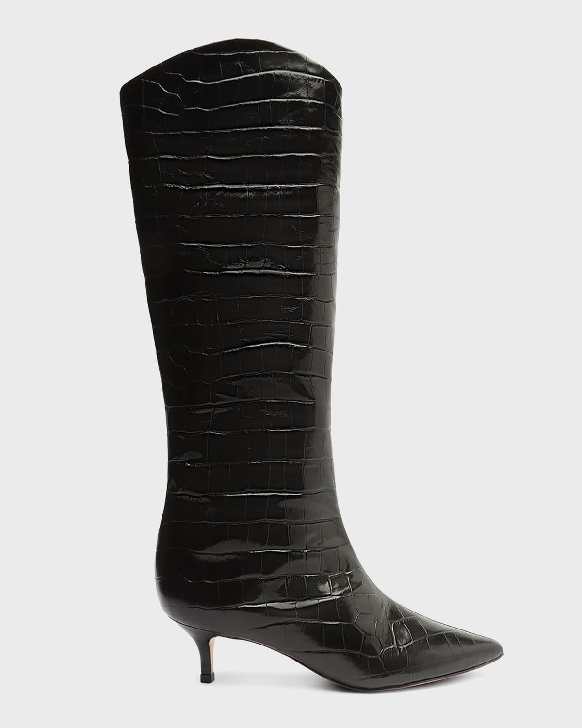 Maryana Croc-Embossed Leather Boots