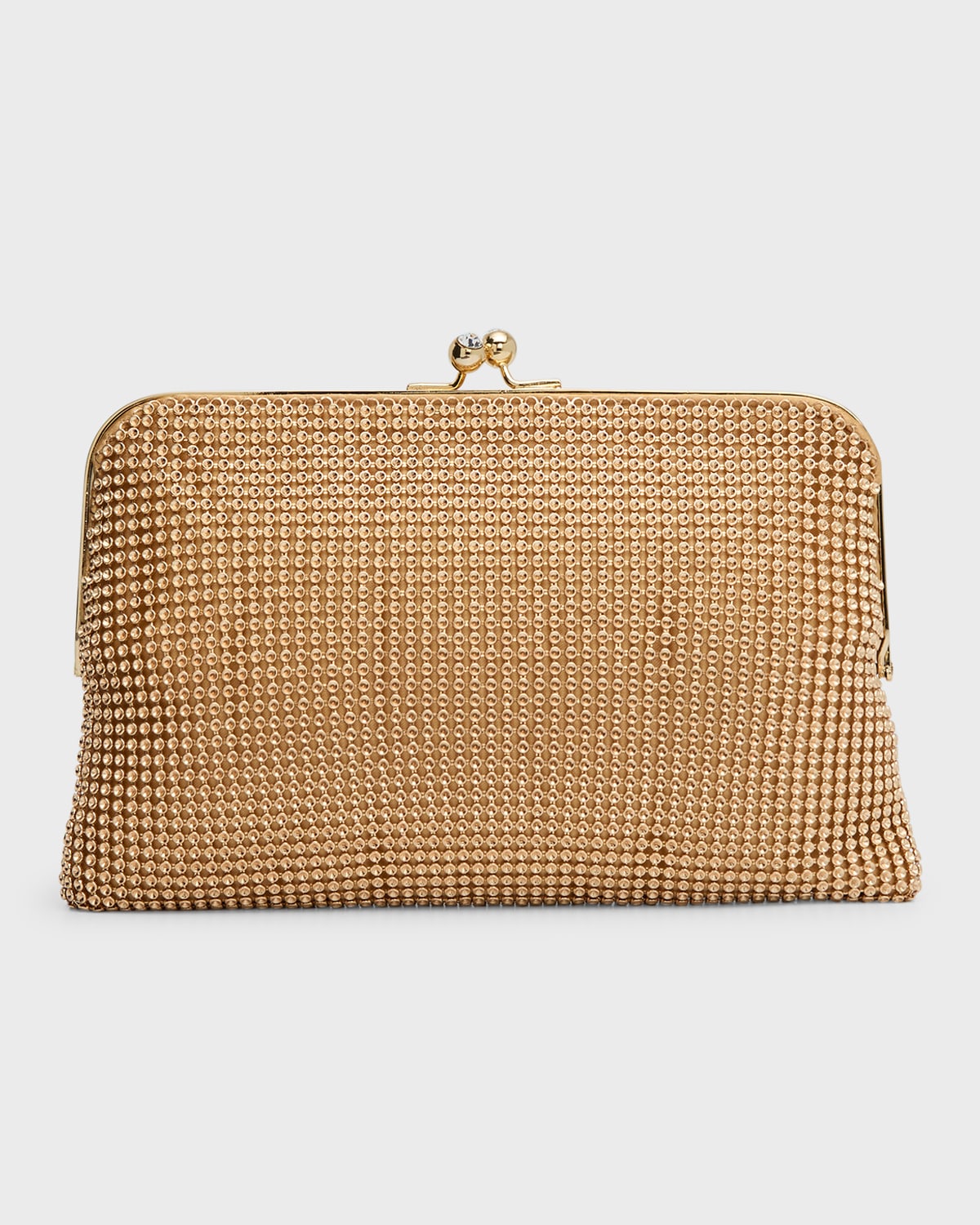 Dimple Embellished Mesh Clutch Bag