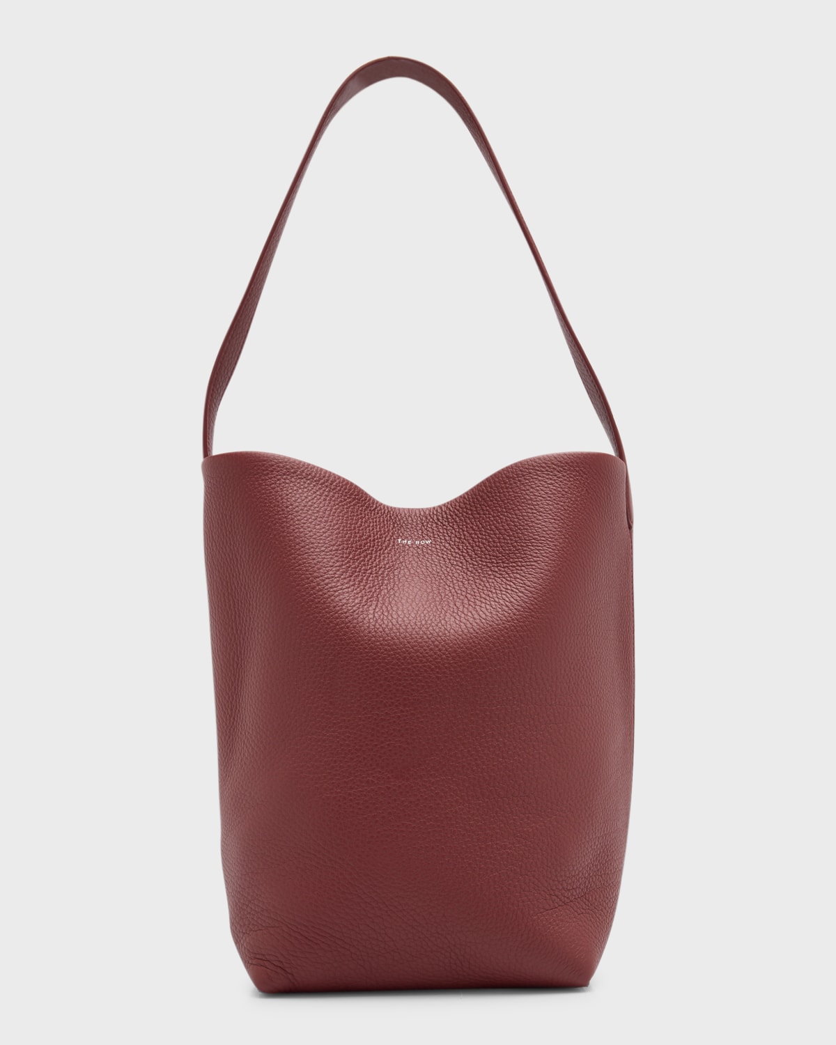The Row Medium North/south Park Leather Tote In Brown