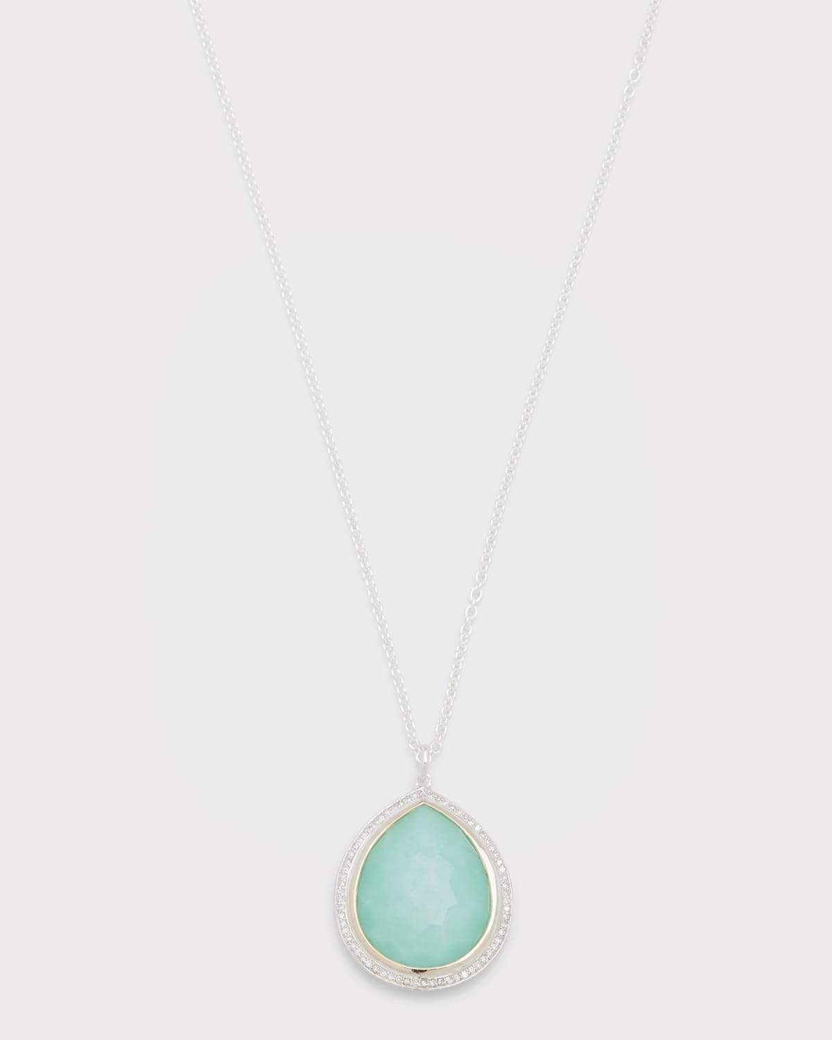 Ippolita 18k Yellow Gold & Sterling Silver Chimera Rock Candy Blue Topaz & Diamond Halo Pendant Necklace, 16- In Turquoise
