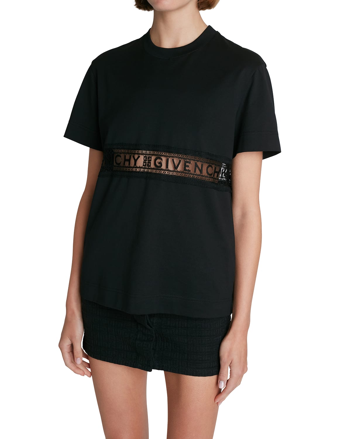Givenchy Logo Lace Insert T-Shirt
