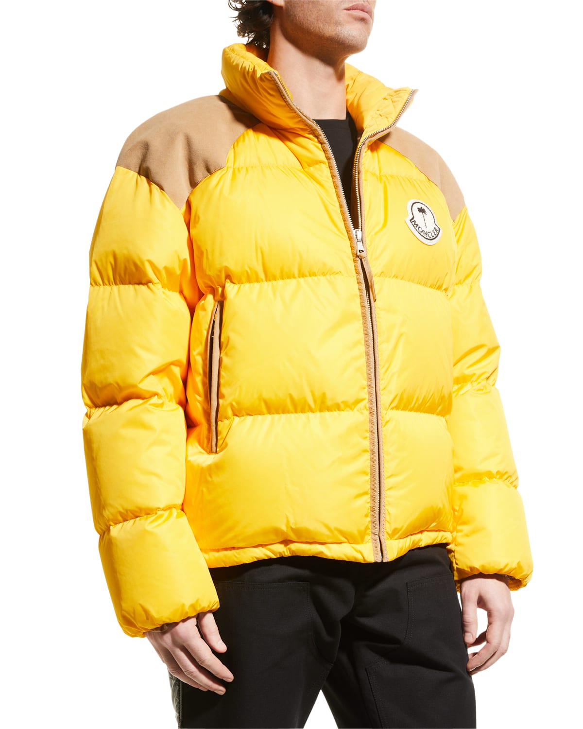 Moncler Genius 8 Moncler Palm Angels Yellow Down Kelsey Jacket Moncler Genius 8 Moncler Palm Angels Yellow Down Kelsey Jacket
