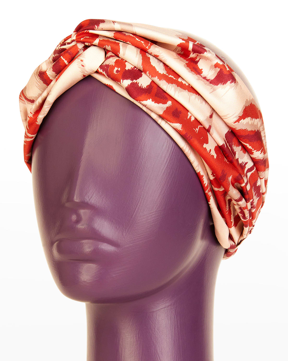 Etro Interlocking Printed Turban Headband In Red