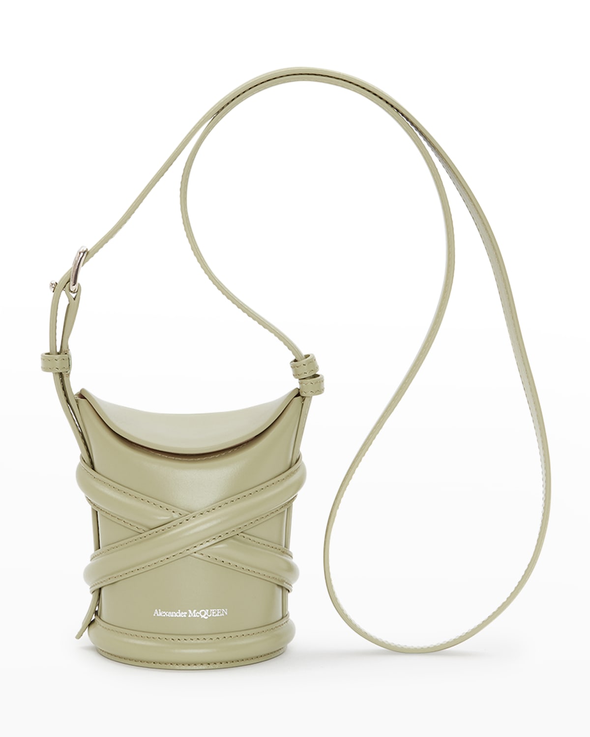 Curve Mini Calfskin Crossbody Bucket Bag