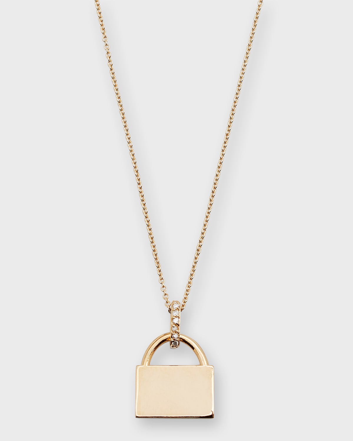 Shop Stone And Strand Love Lock Diamond Pendant Necklace In Gold
