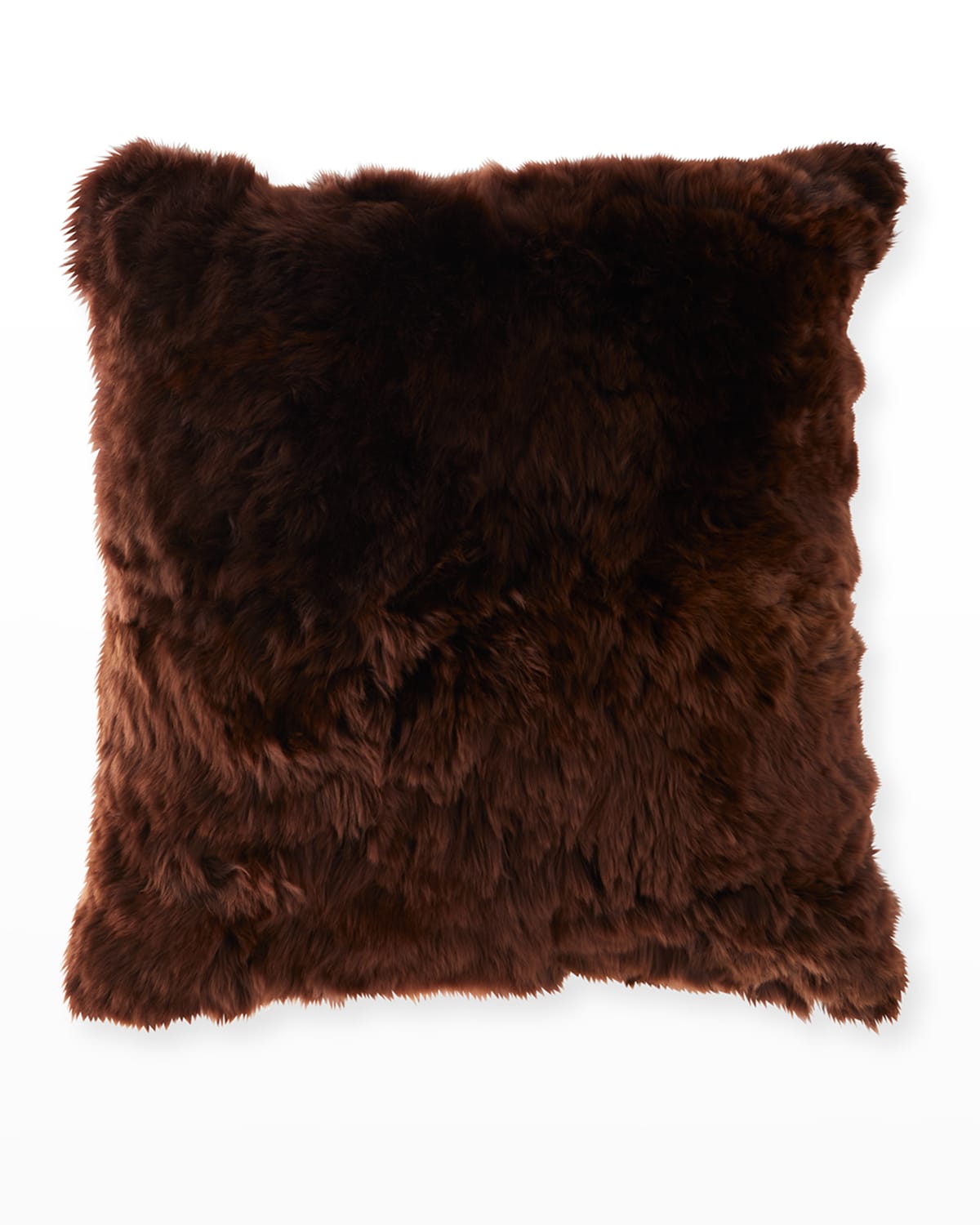 Shop Massoud Suri Alpaca Square Pillow In Chestnut