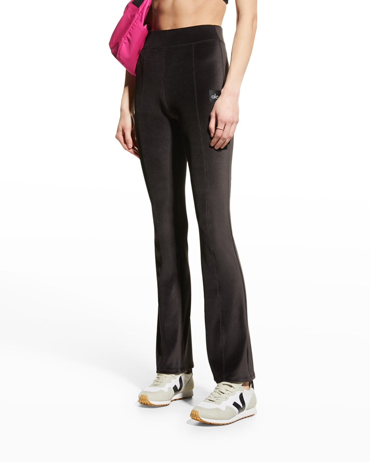 Alo Yoga Velour Flare Pants In Black ModeSens