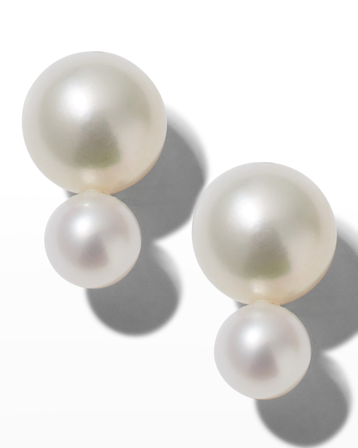 Mizuki White Freshwater Pearl Stud Earrings