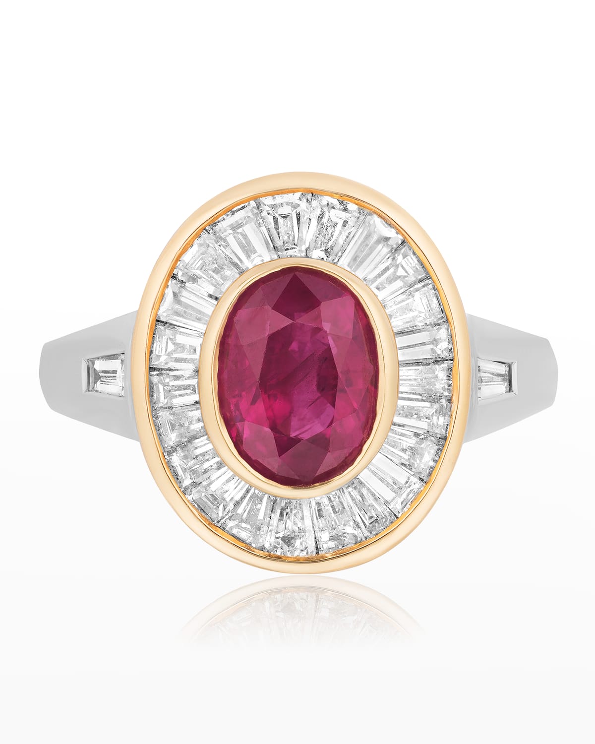Andreoli Yellow and White Gold Ruby and Diamond Ring
