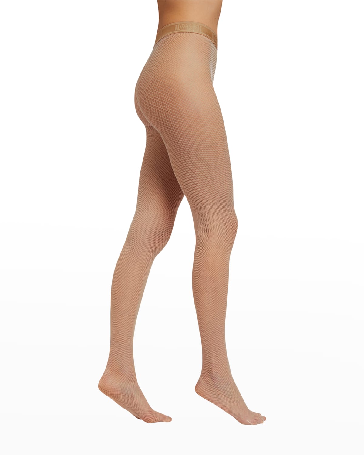 Wolford Twenties Micro-net Tights In Honey