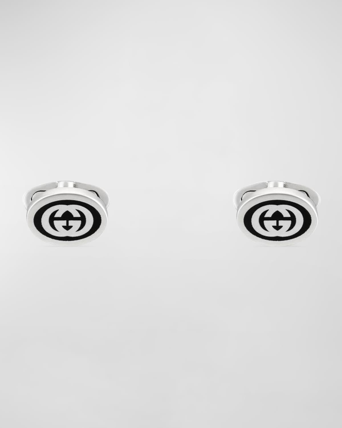 Men's Interlocking G-Logo Sterling Silver Cufflinks
