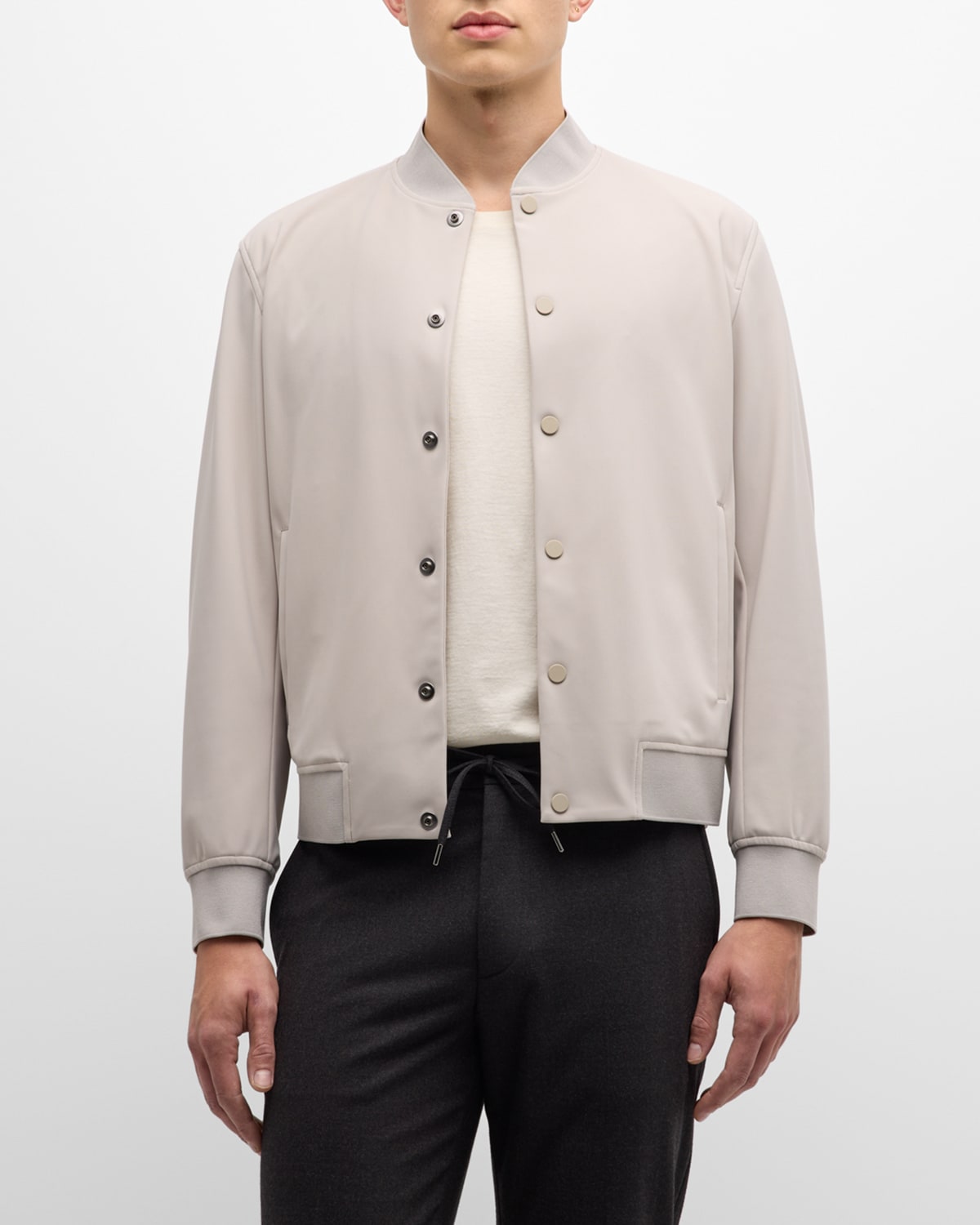 Shop Theory Men's Murphy Precision Ponte Jacket In Putty