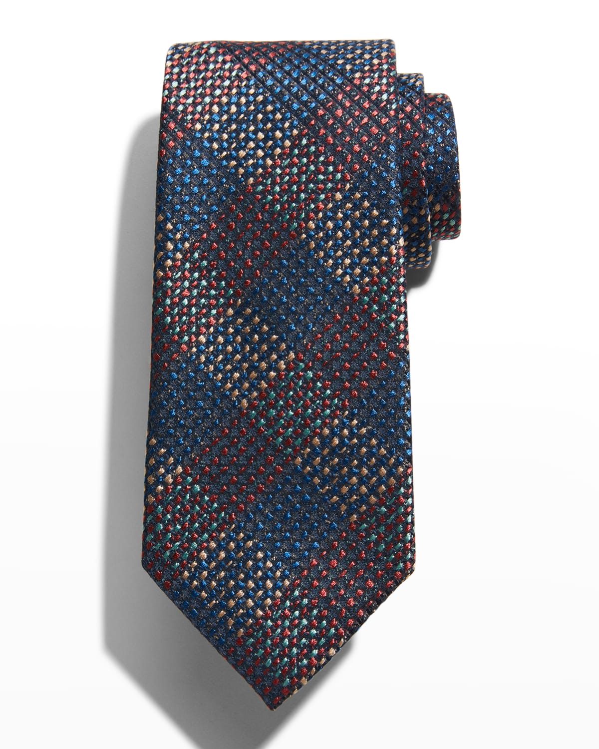 Charvet Men's Giant Check Silk Tie