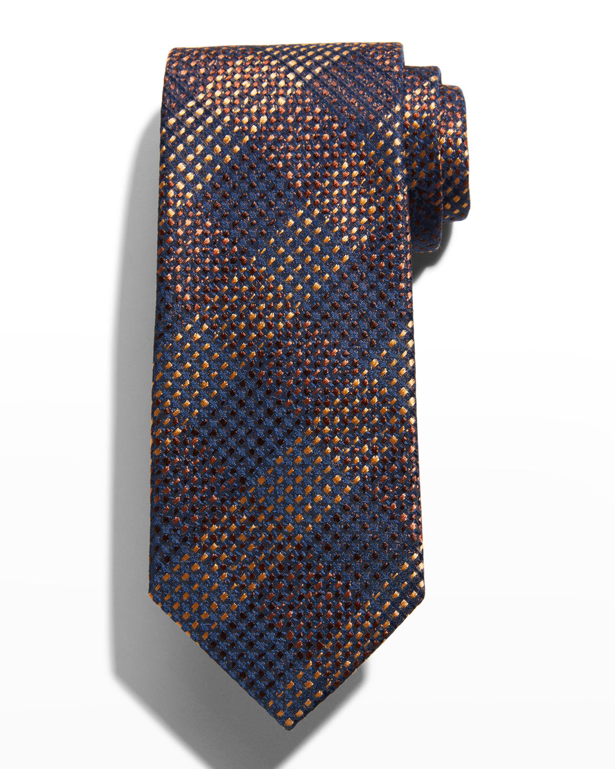 Charvet Men's Giant Check Silk Tie