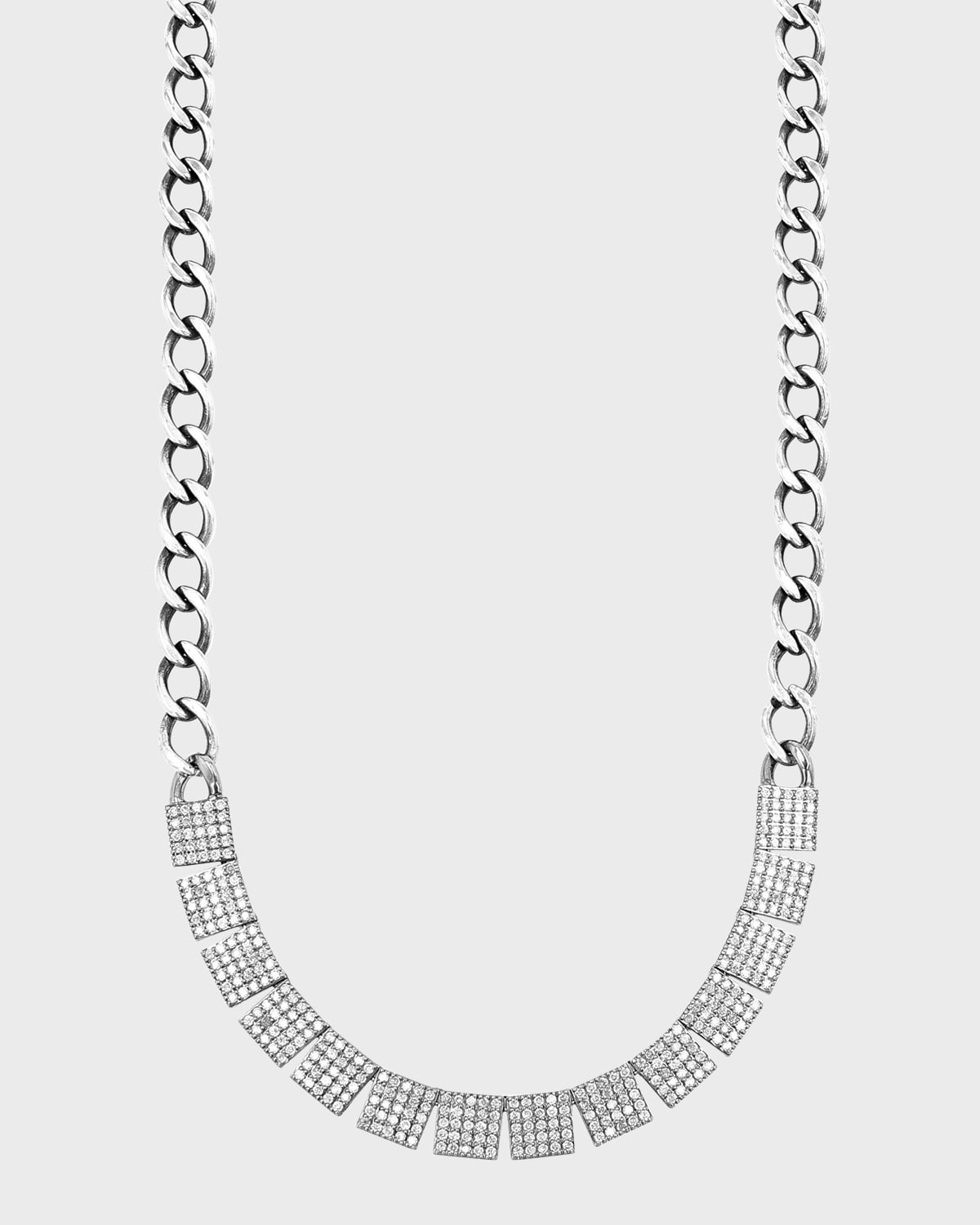 Pavé Diamond Chain Necklace, 18"L