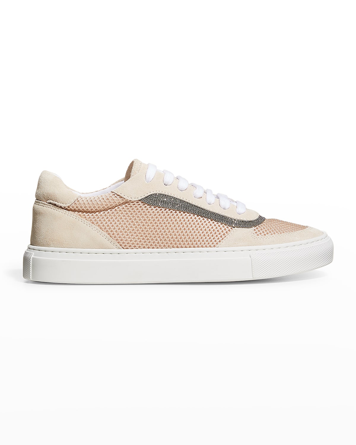 Monili Mixed Leather Low-Top Sneakers