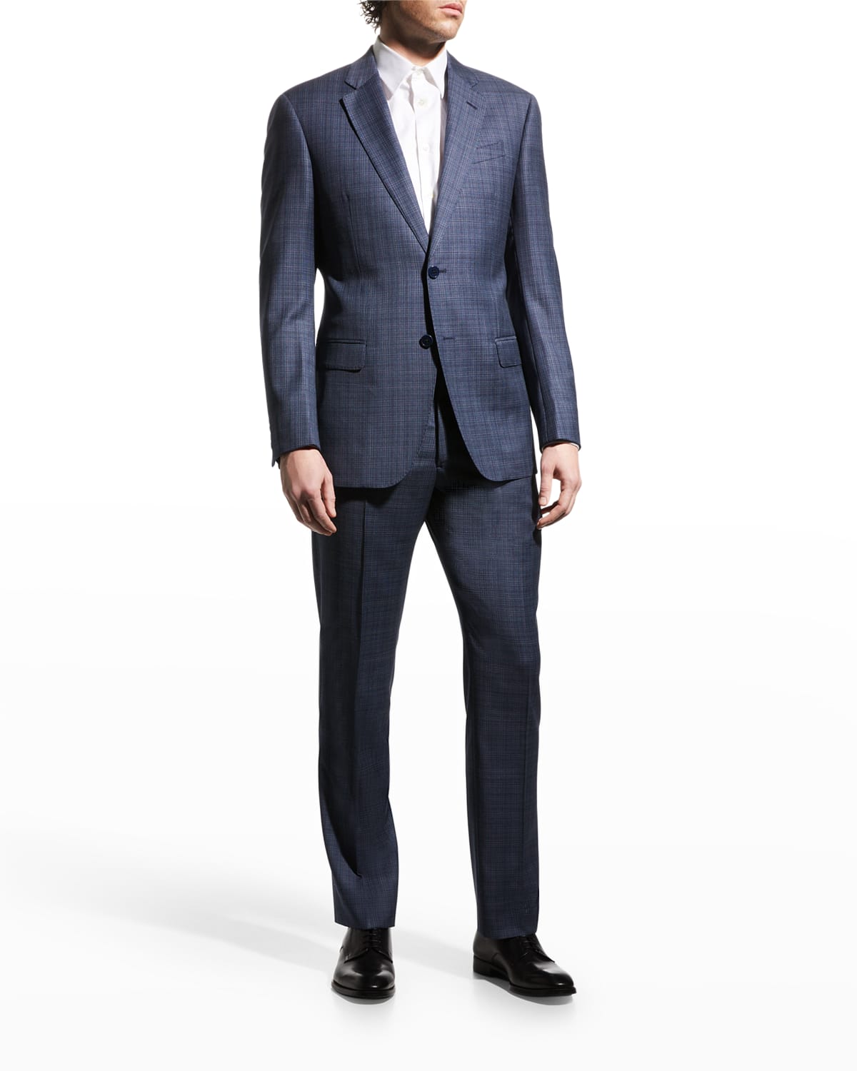Emporio Armani Men's Plaid G-Line Wool Two-Piece Suit