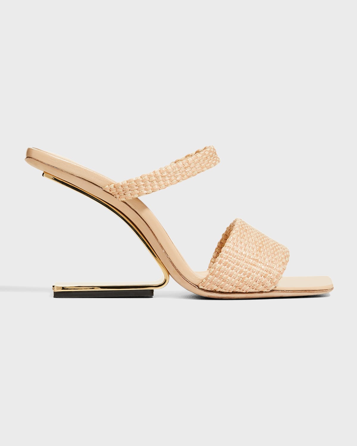 Rene Woven Cantilevered Heel Sandals