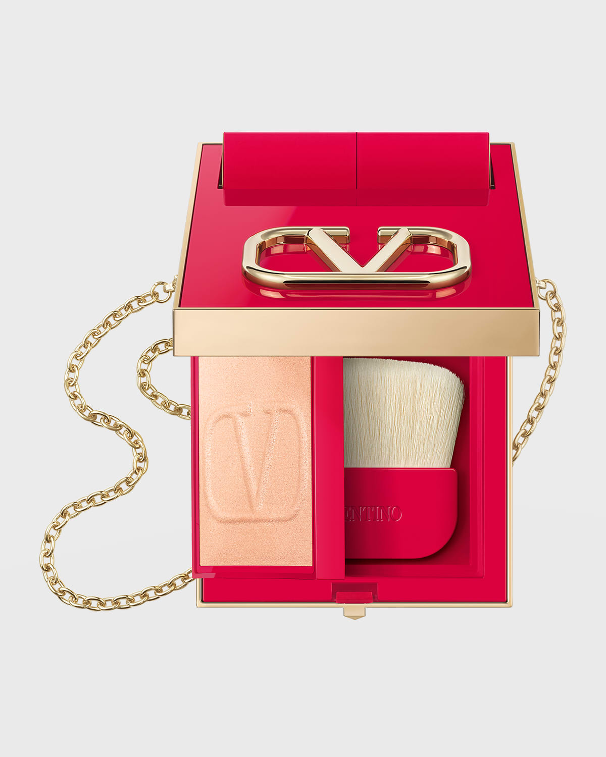 Shop Valentino Vltn Go-clutch Bag With Refillable Finishing Powder In Vry Lght01