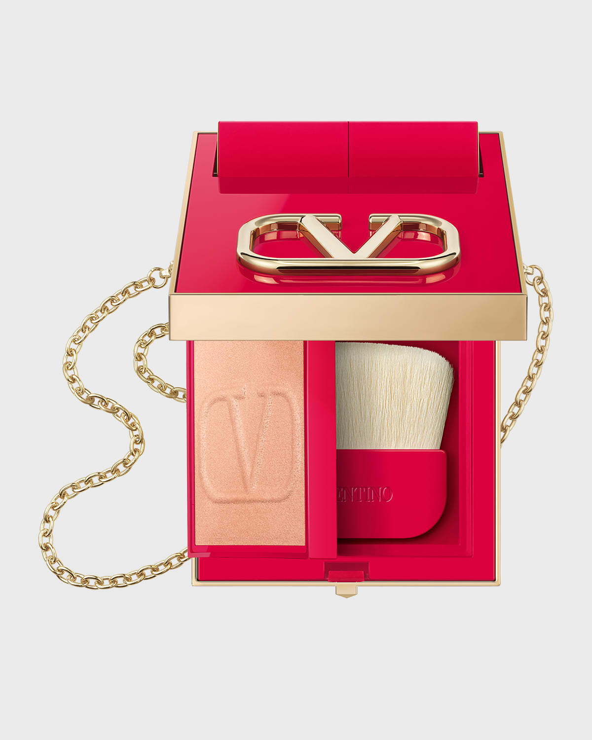 Shop Valentino Vltn Go-clutch Bag With Refillable Finishing Powder In Light 02