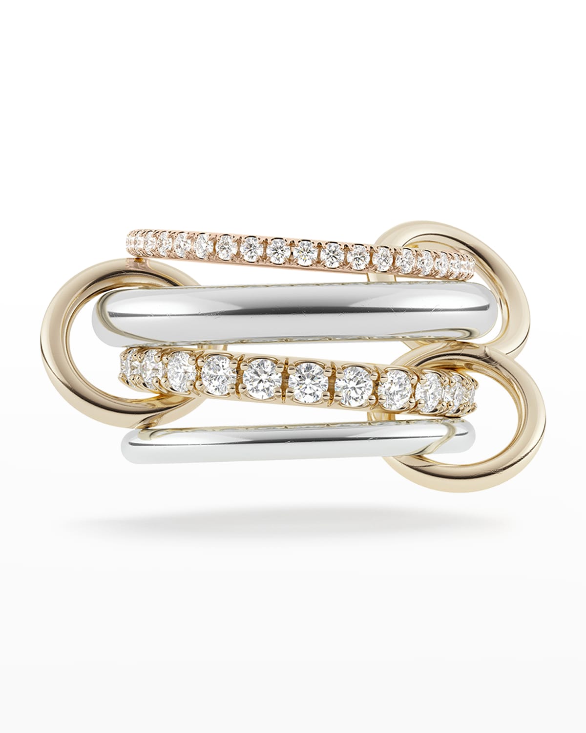 SPINELLI KILCOLLIN TWO-TONE 4-LINK RING WITH DIAMONDS