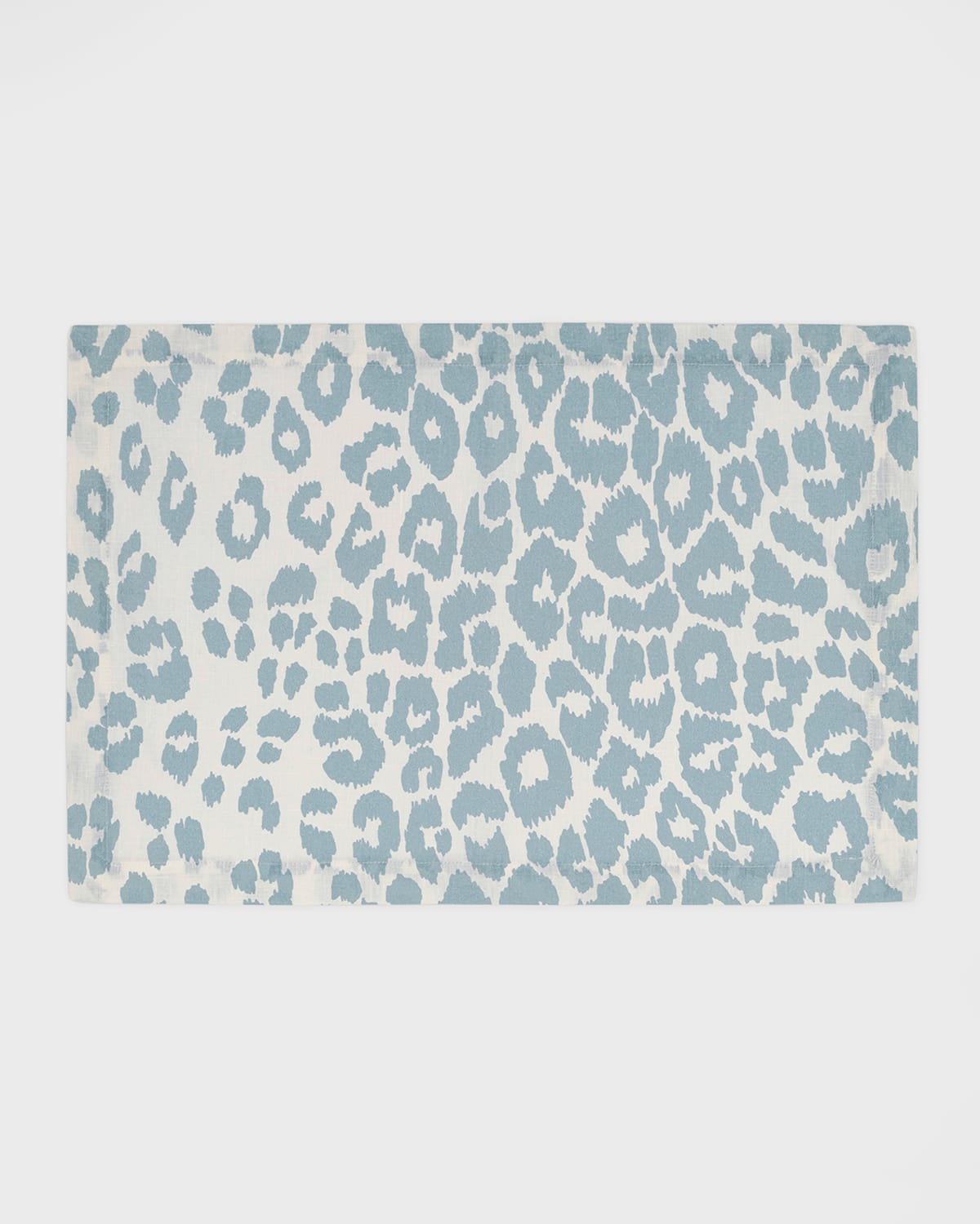 Shop Matouk Schumacher Iconic Leopard Placemats, Set Of 4 In Sky