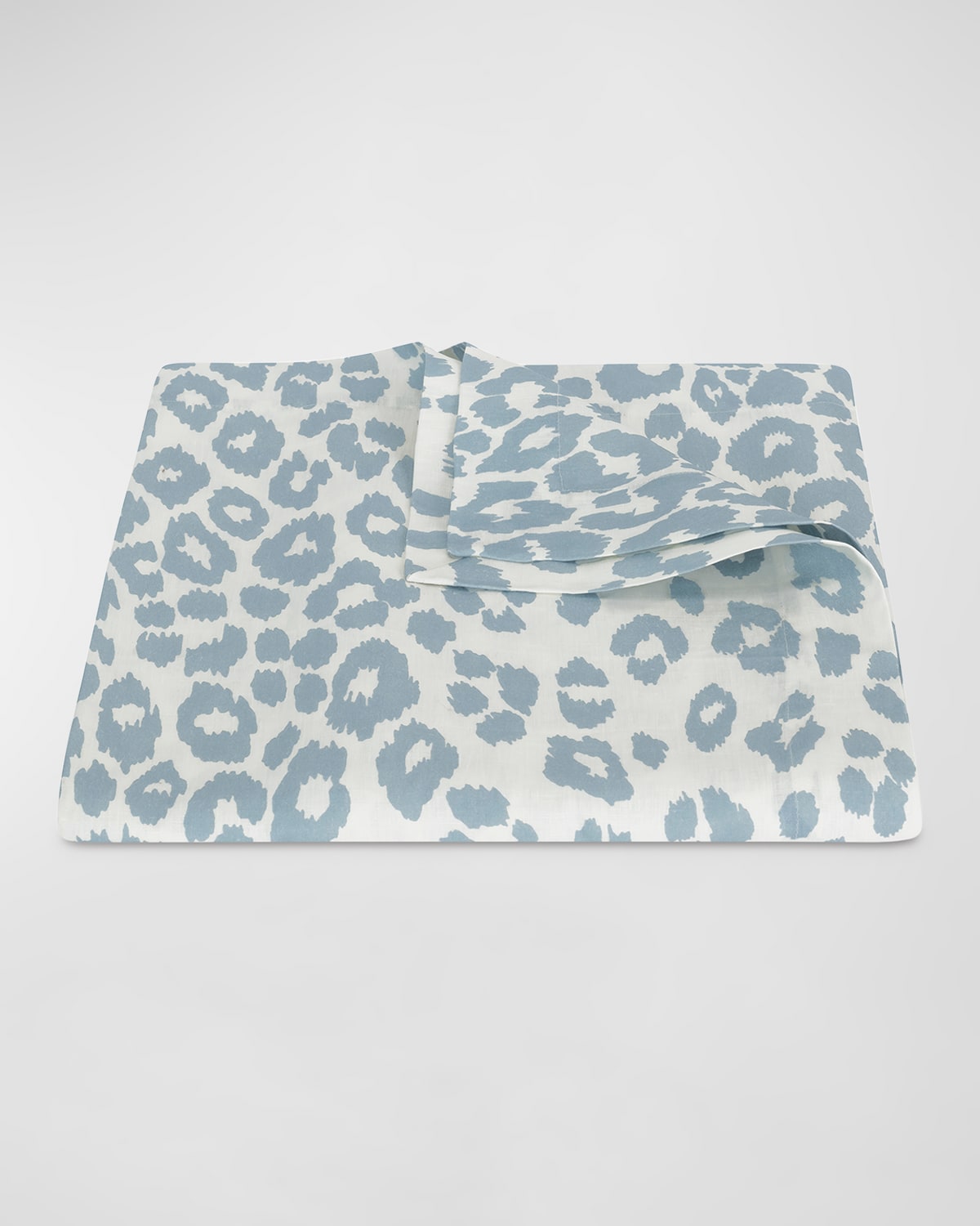 Shop Matouk Schumacher Iconic Leopard Tablecloth, 70" X 126" In Sky