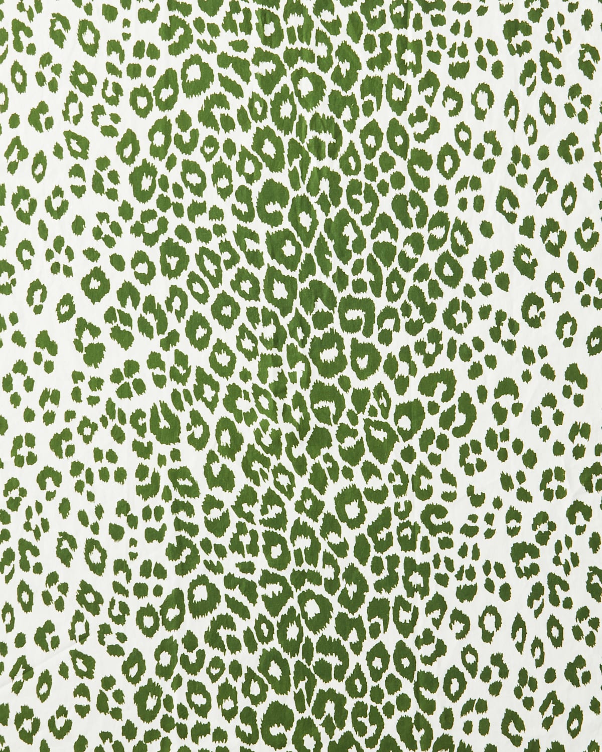 Shop Matouk Schumacher Iconic Leopard Round Tablecloth, 90" In Green