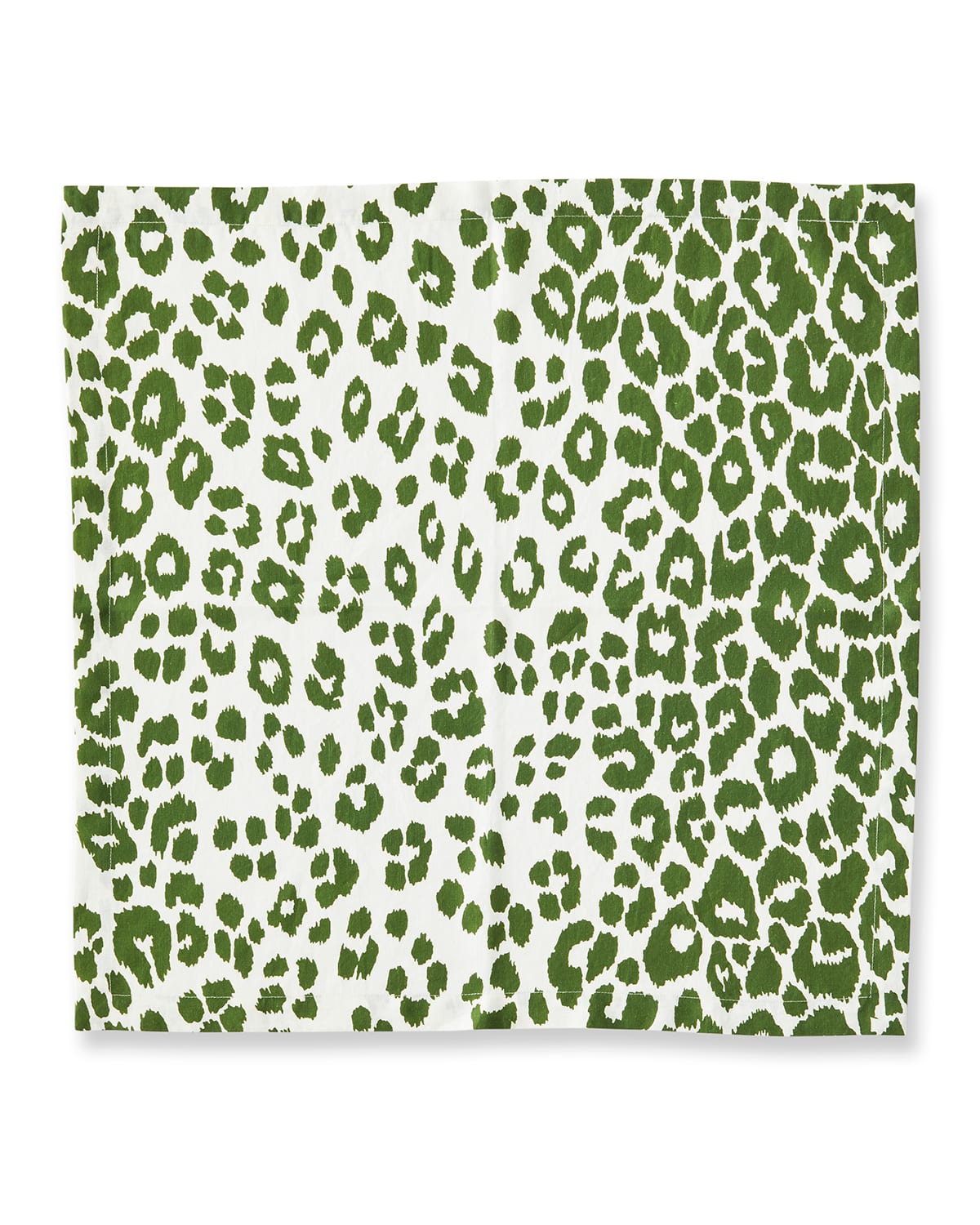 Shop Matouk Schumacher Iconic Leopard Napkins, Set Of 4 In Green