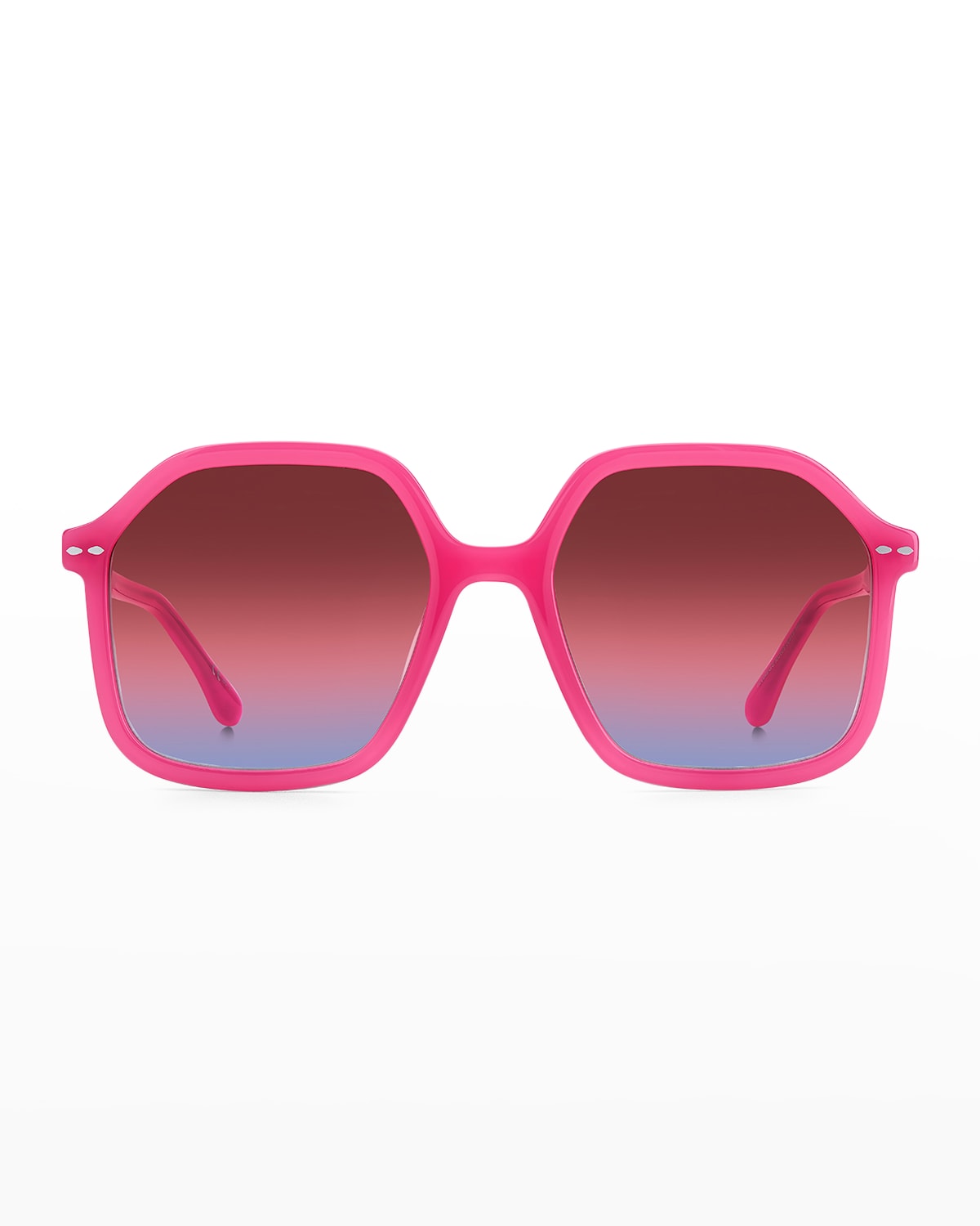 Isabel Marant Geo Square Acetate Sunglasses In Medium Pink