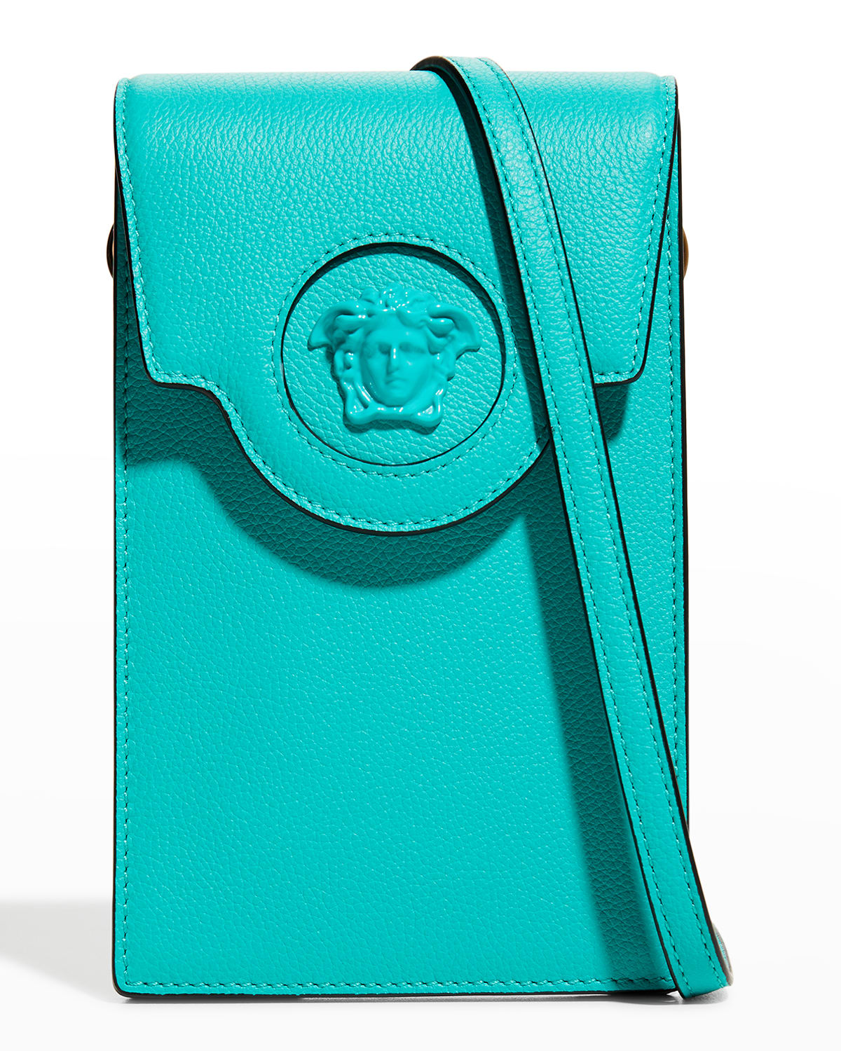 Versace La Medusa Phone Pouch Bag In Turquoise ModeSens