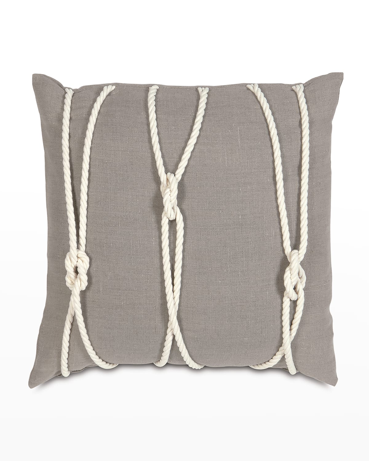 Shop Eastern Accents Isle Yacht Knots Accent Pillow, Neutral In Grey