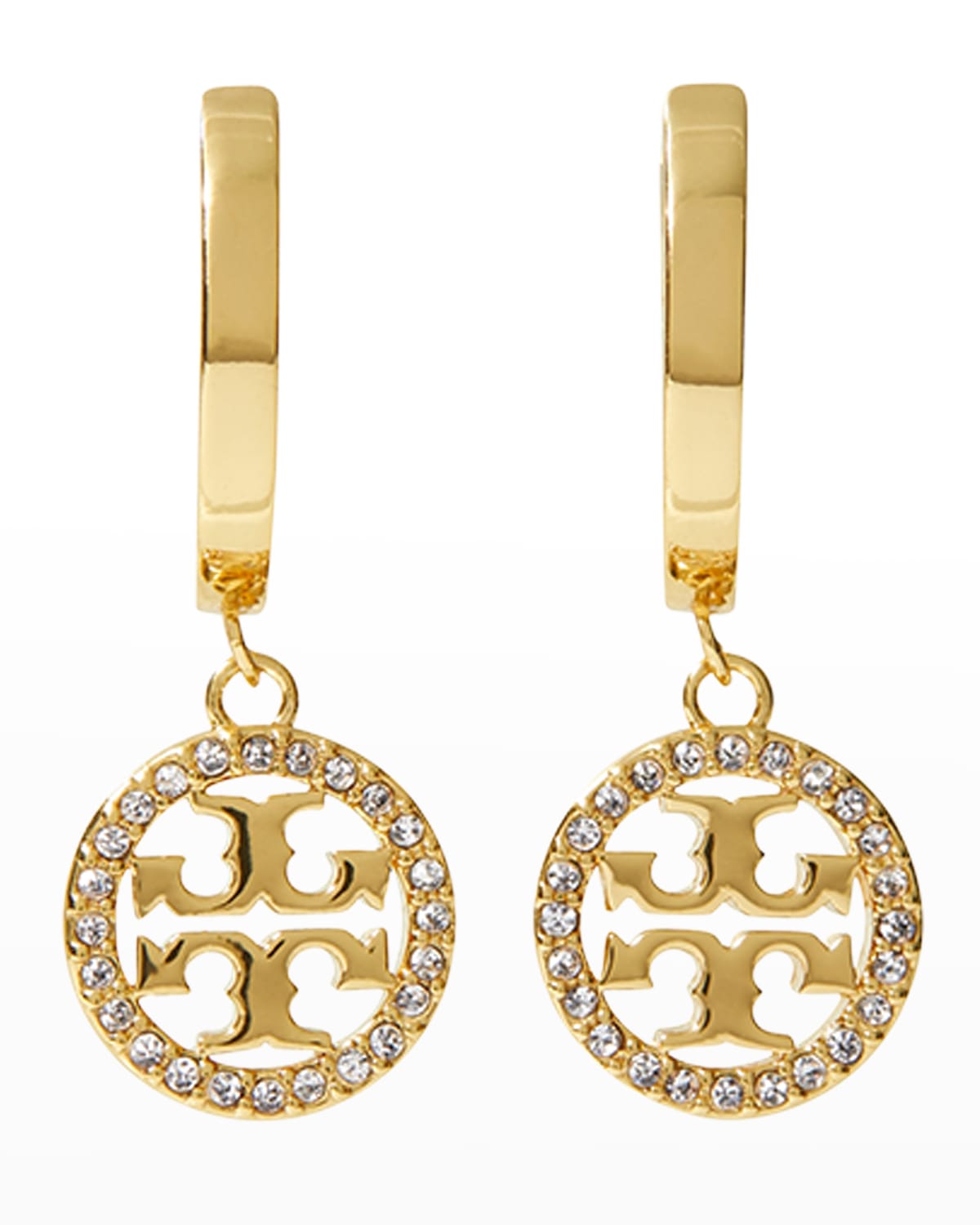 Tory Burch Miller Pave Hoop Earrings