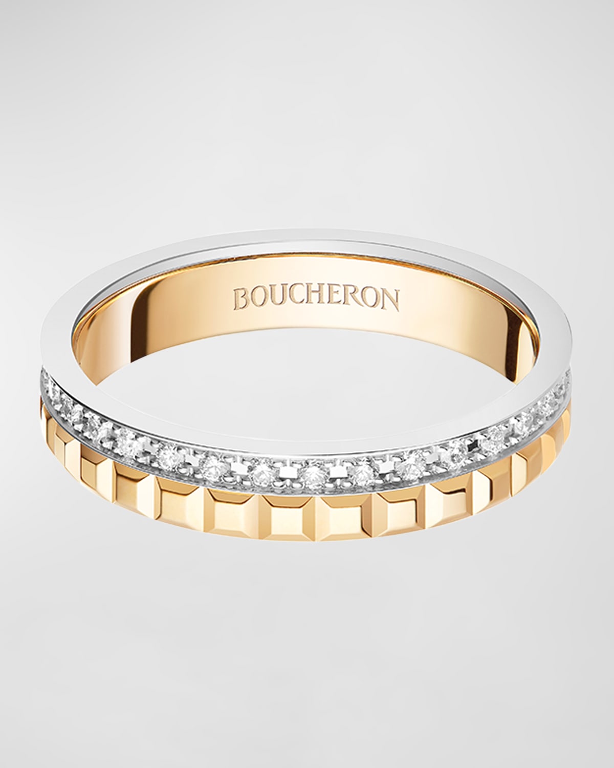 Boucheron Yellow Gold and White Gold Quatre Diamond Ring, Size 51