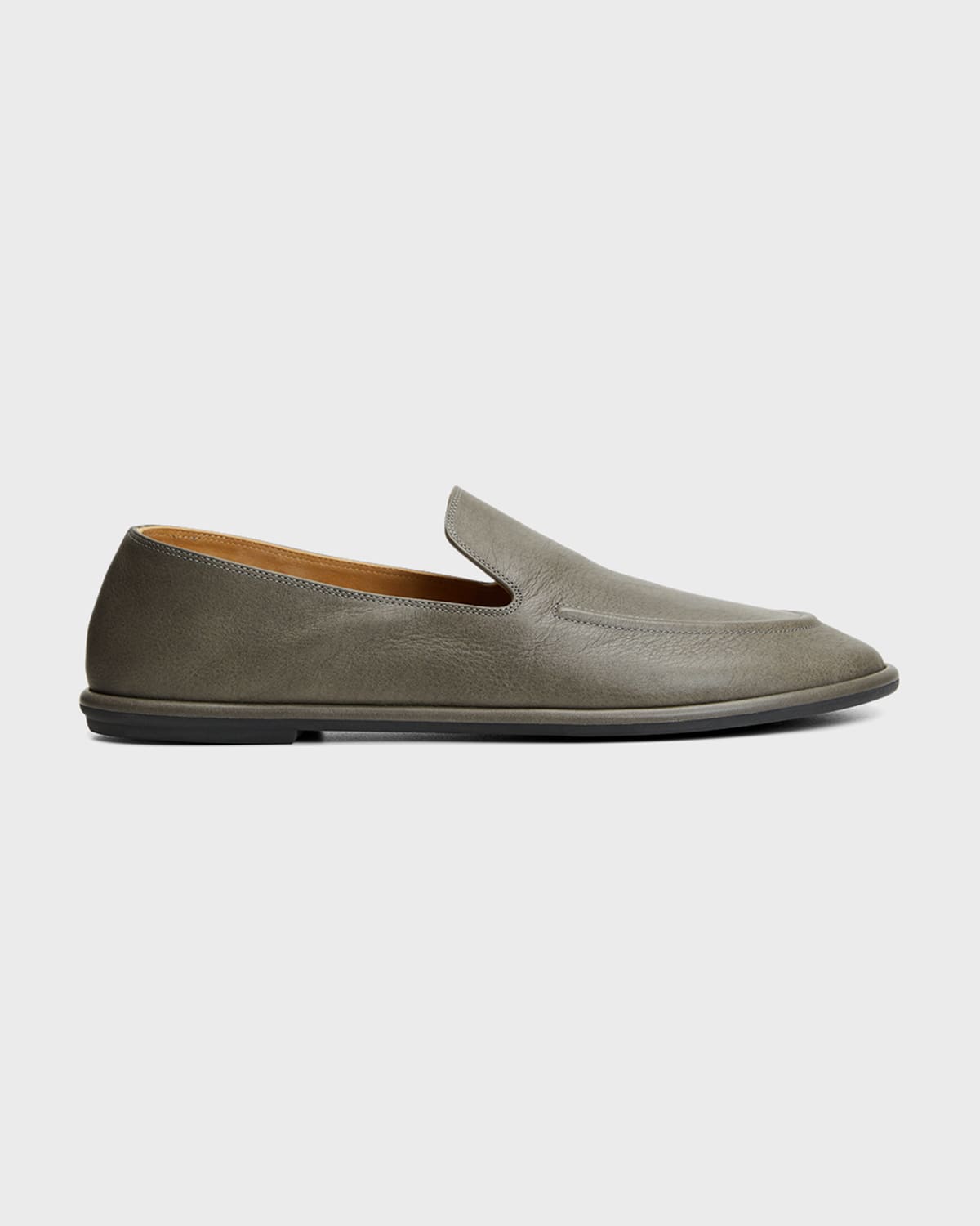 The Row Canal Leather Slip-on Loafers In Dovetail