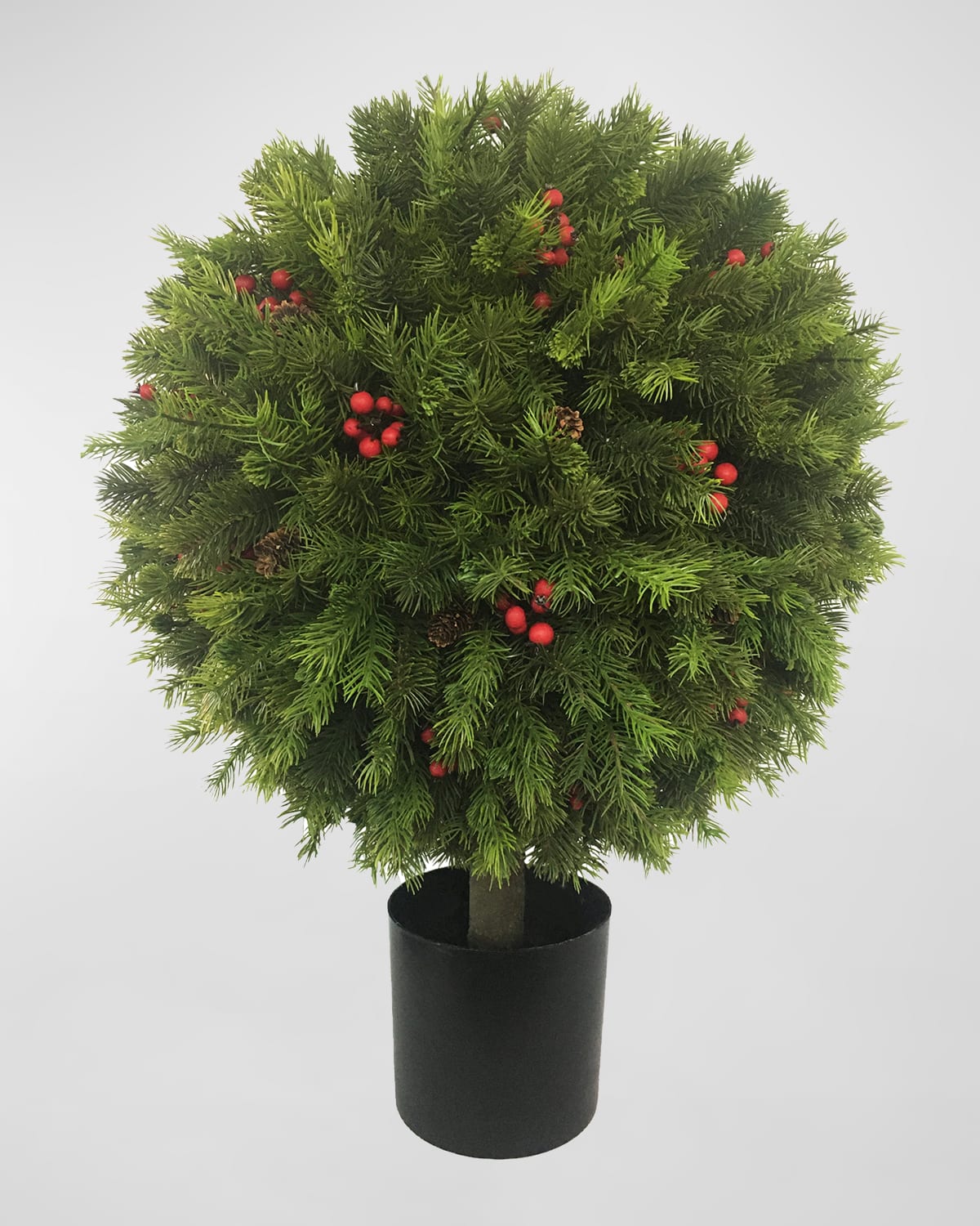 Winward Pine Berry Ball Topiary In Pot