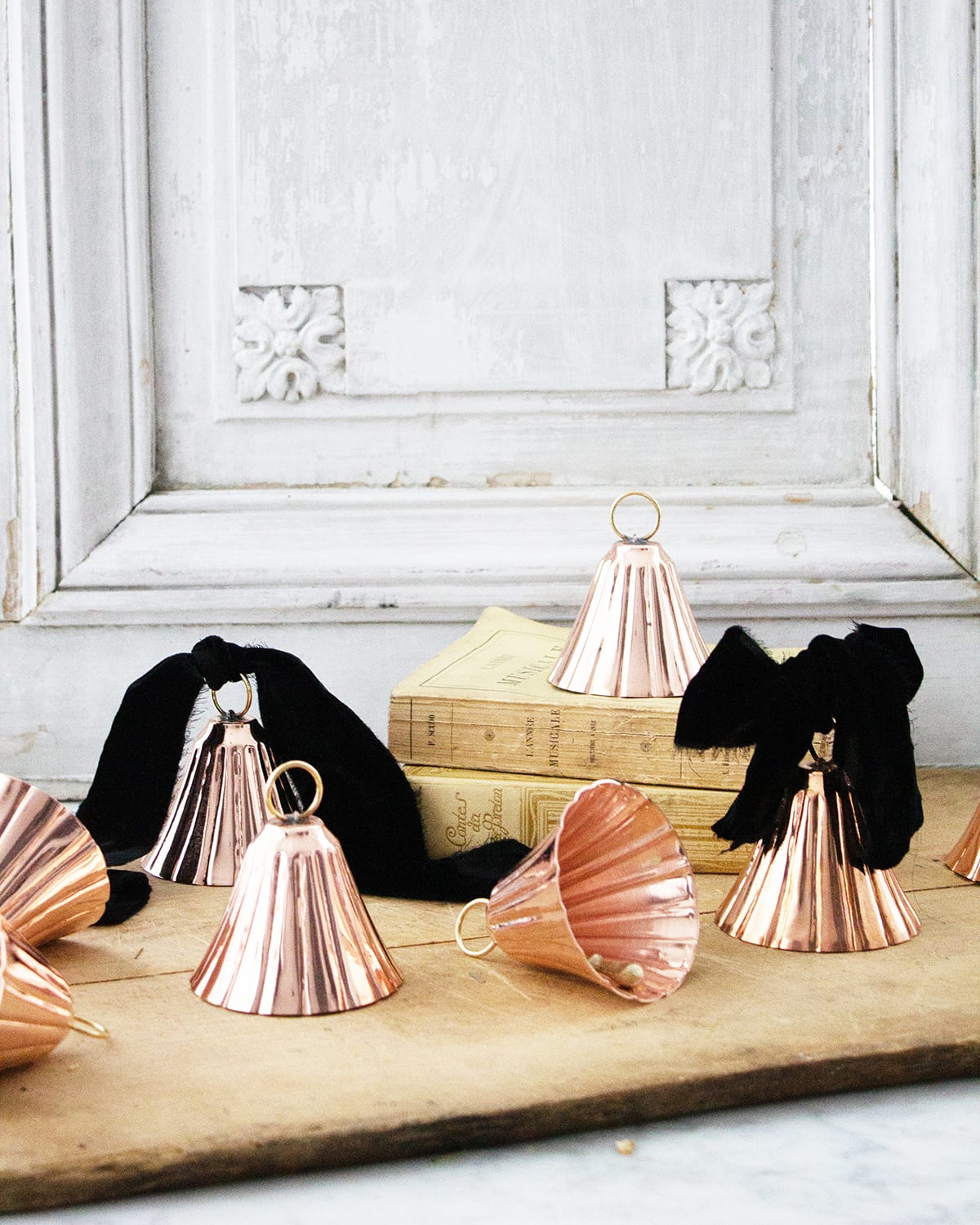 Coppermill Kitchen Bell Ornaments, Set Of 4 In Copper