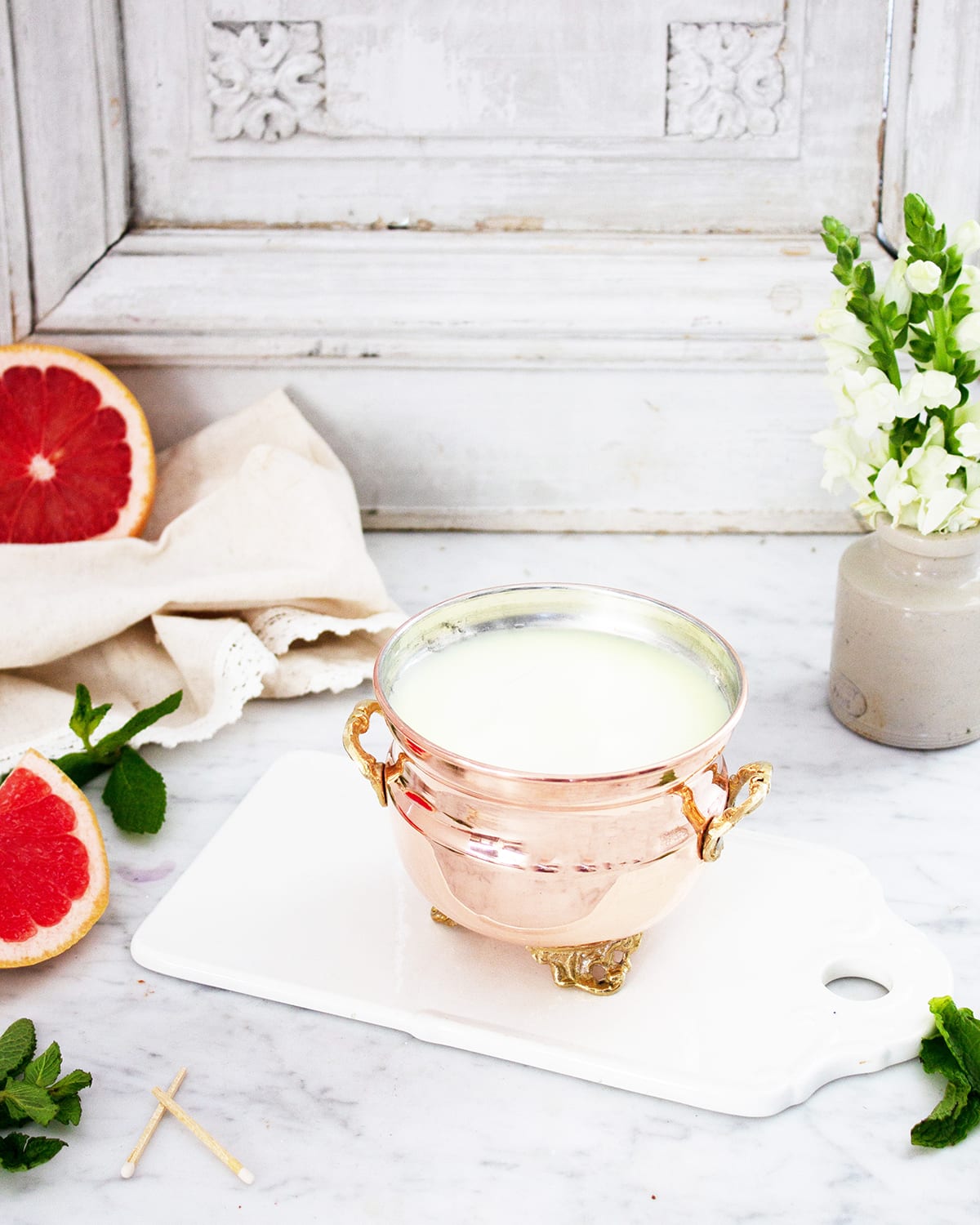 Shop Coppermill Kitchen French Inspired Candle In Copper &amp; Brass