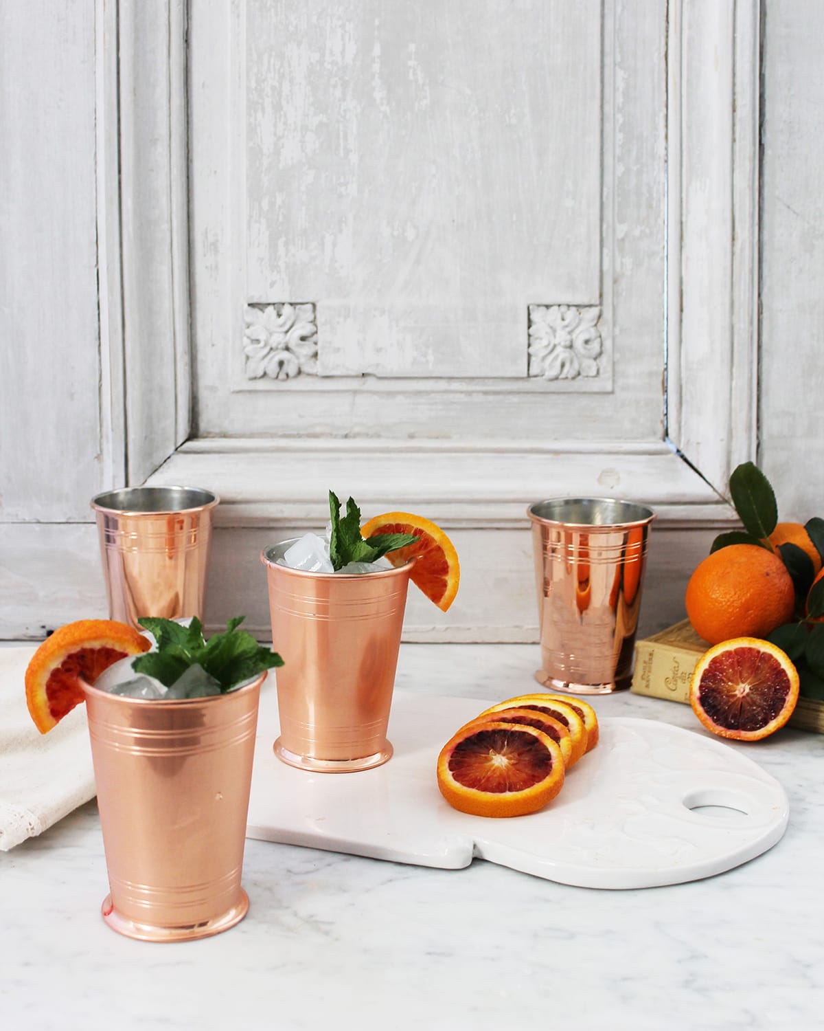 Shop Coppermill Kitchen Vintage Inspired Cocktail Tumblers, Set Of 4 In Copper