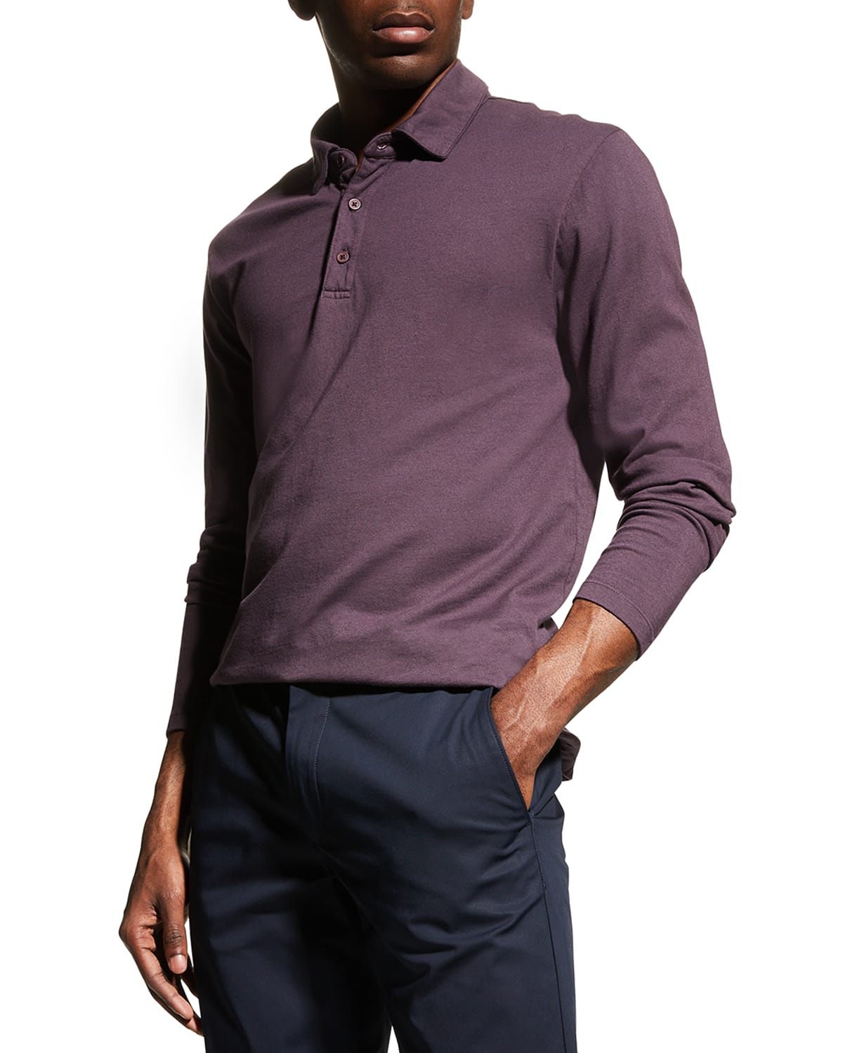 Vince Men's Garment-Dyed Polo Shirt