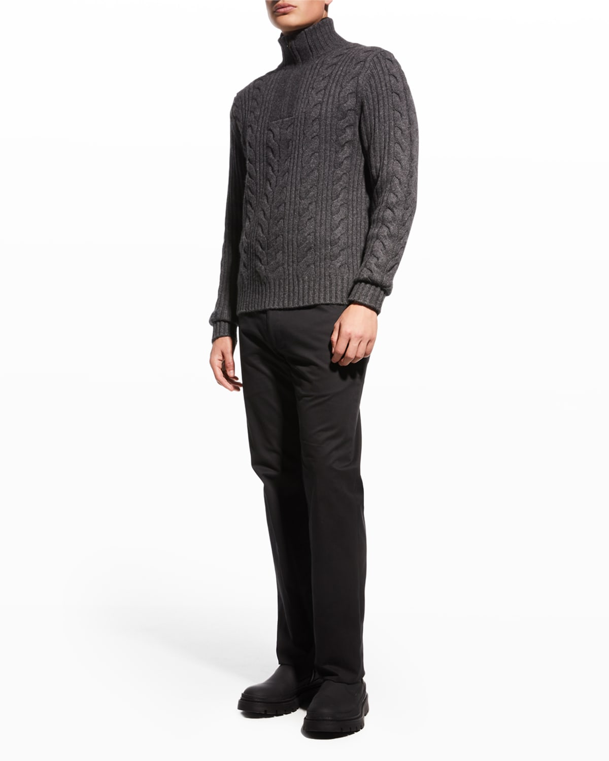 Vince Men's Cable 1/4-Zip Sweater